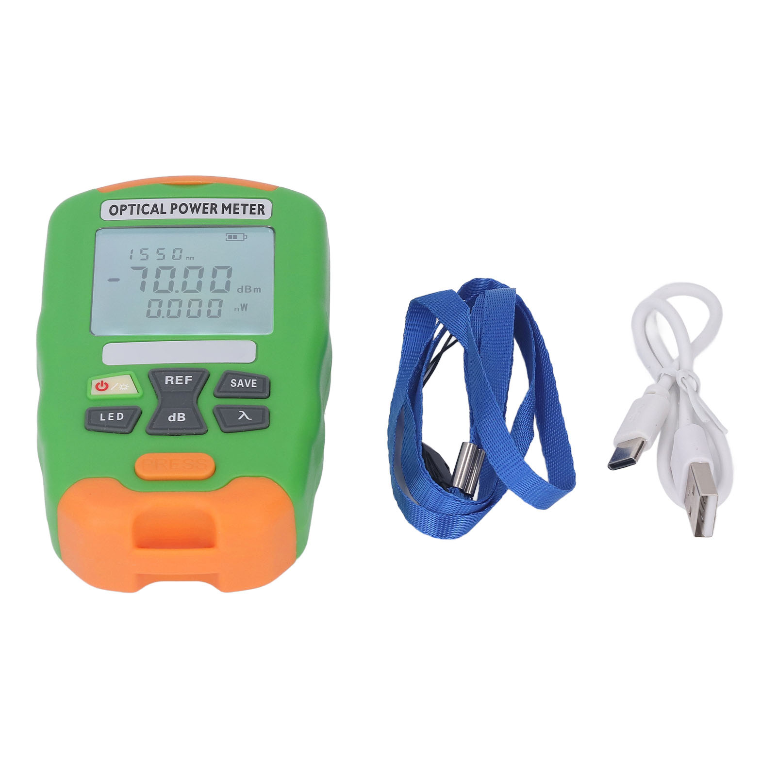 Glasfaser-wattmeter, Wiederaufladbarer Glasfaserkabeltester -70 Bis +10 Dbm Für Wartungszwecke