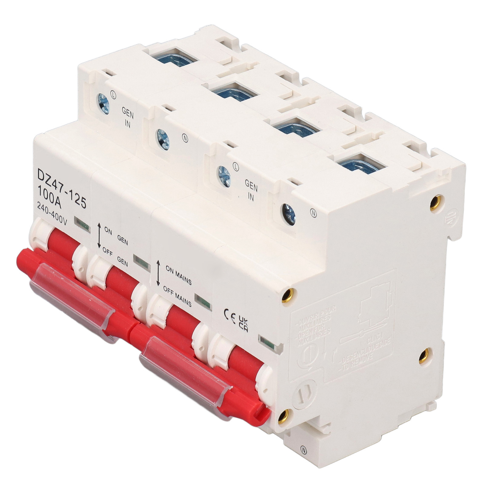 100a Wechselstrom 240-400v Doppel-leistungsverriegelungs-umschalter Für Elektrische Anlagen