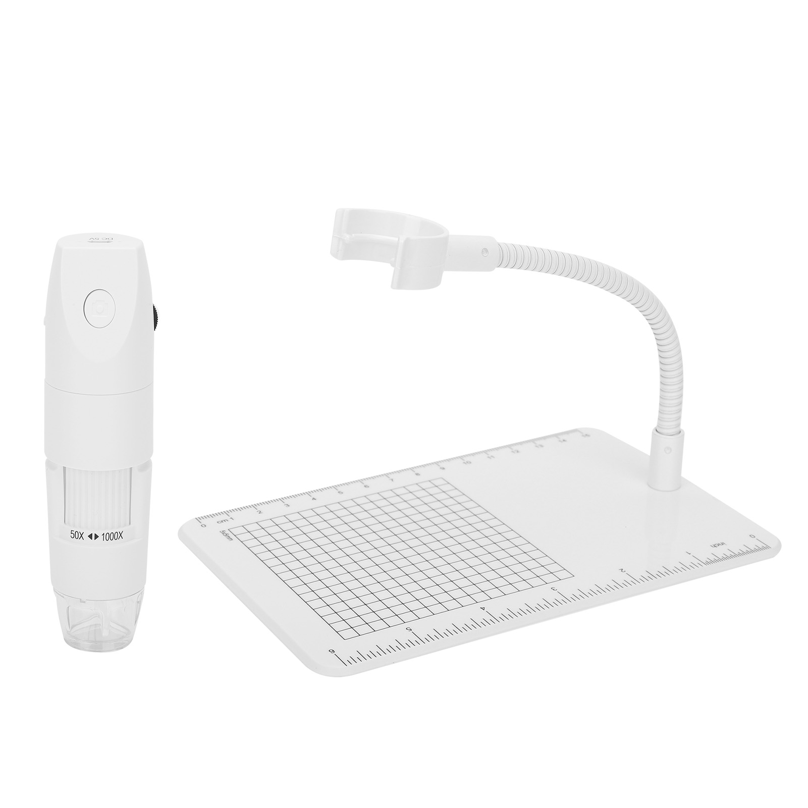 Kabelloses Hd-digitalmikroskop (1080p) Mit Wlan, 1000-fache Vergrößerung, Usb-anschluss, Industrielupe, Weiß