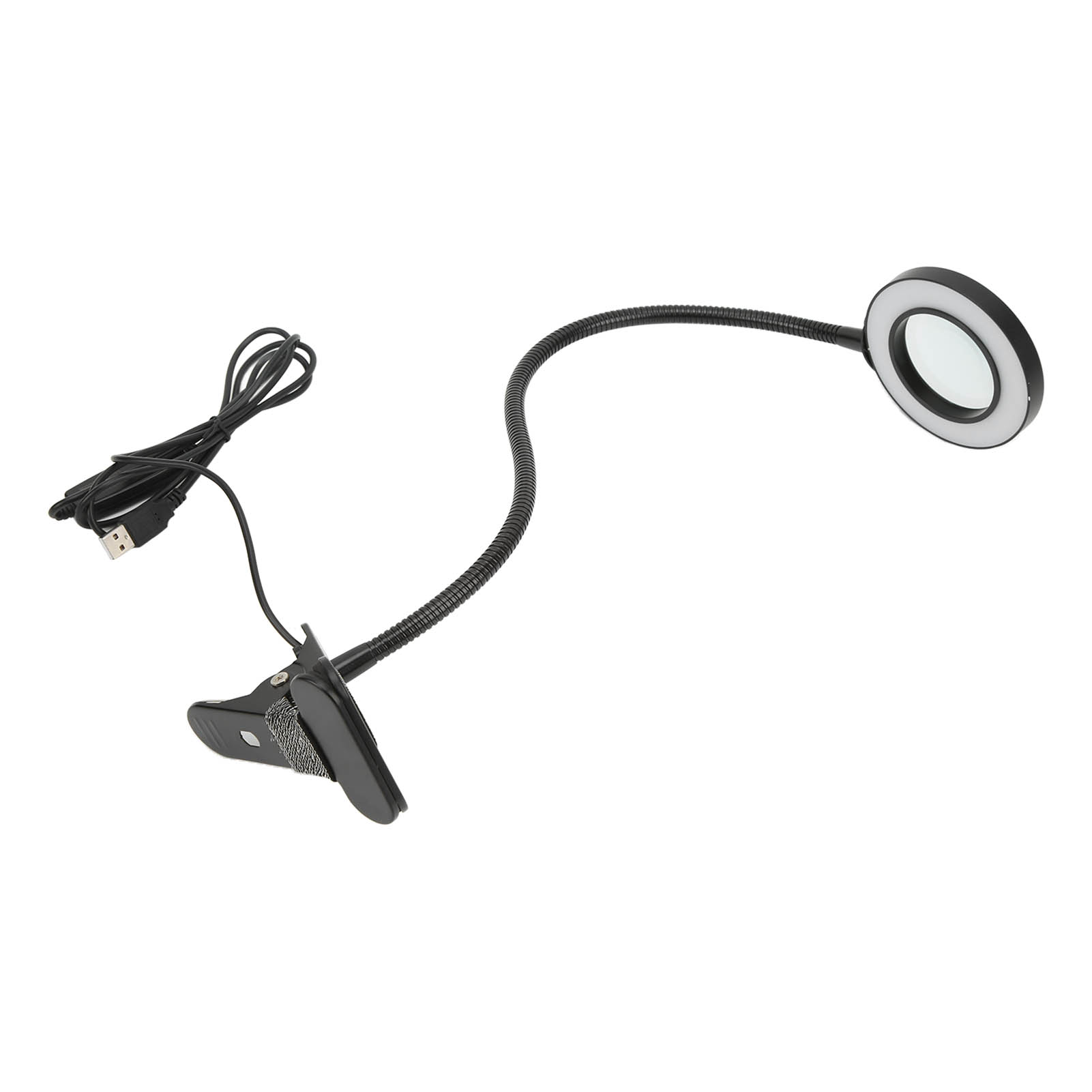 3-fach Led-vergrößerungslampe Mit Schwanenhals, Usb-kabel Und Einstellbarer Helligkeit Zum Lesen Und Arbeiten