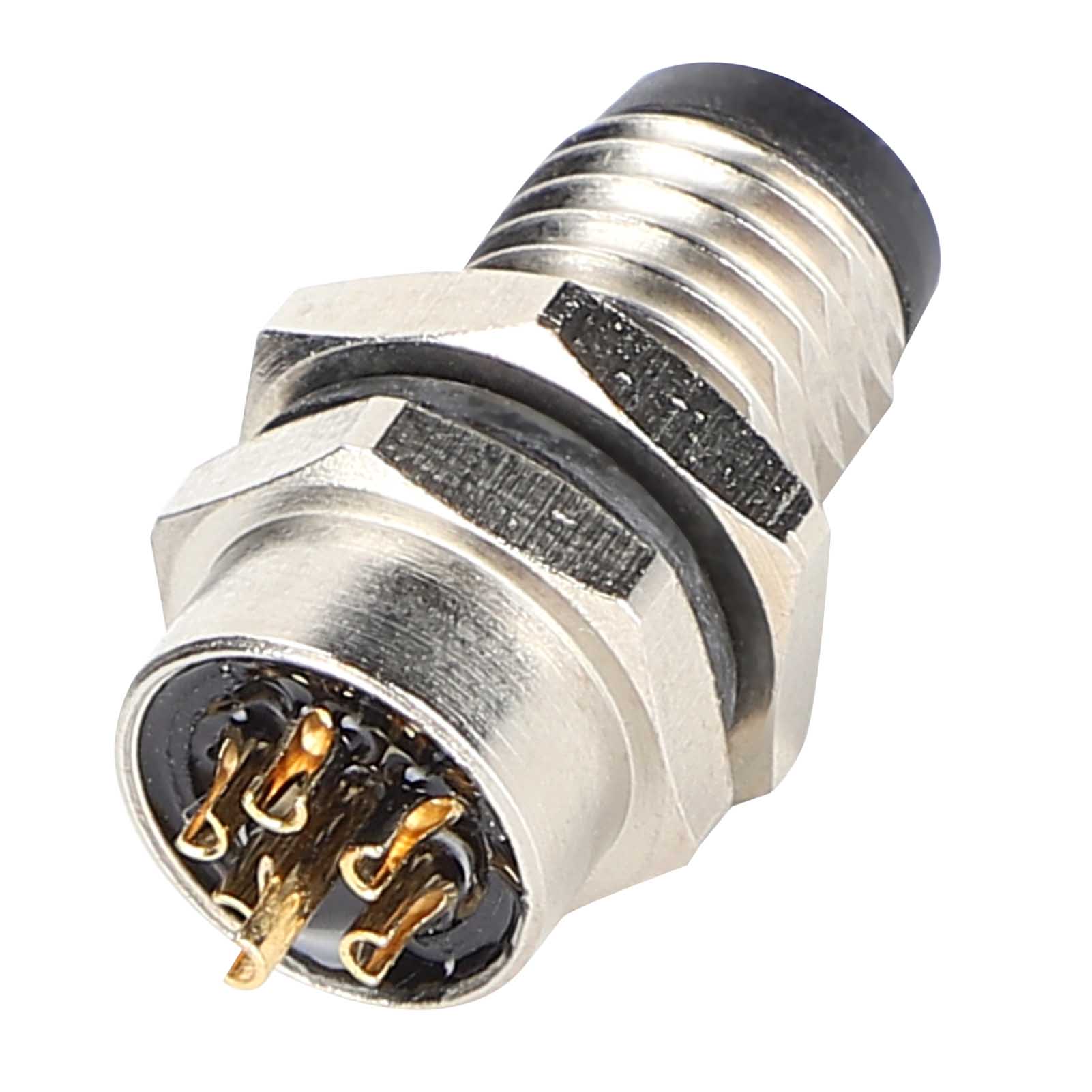 M8 Aviation 6-poliger Stecker, Ip67 Wasserdicht, Gehäuse Aus Vernickeltem Messing.