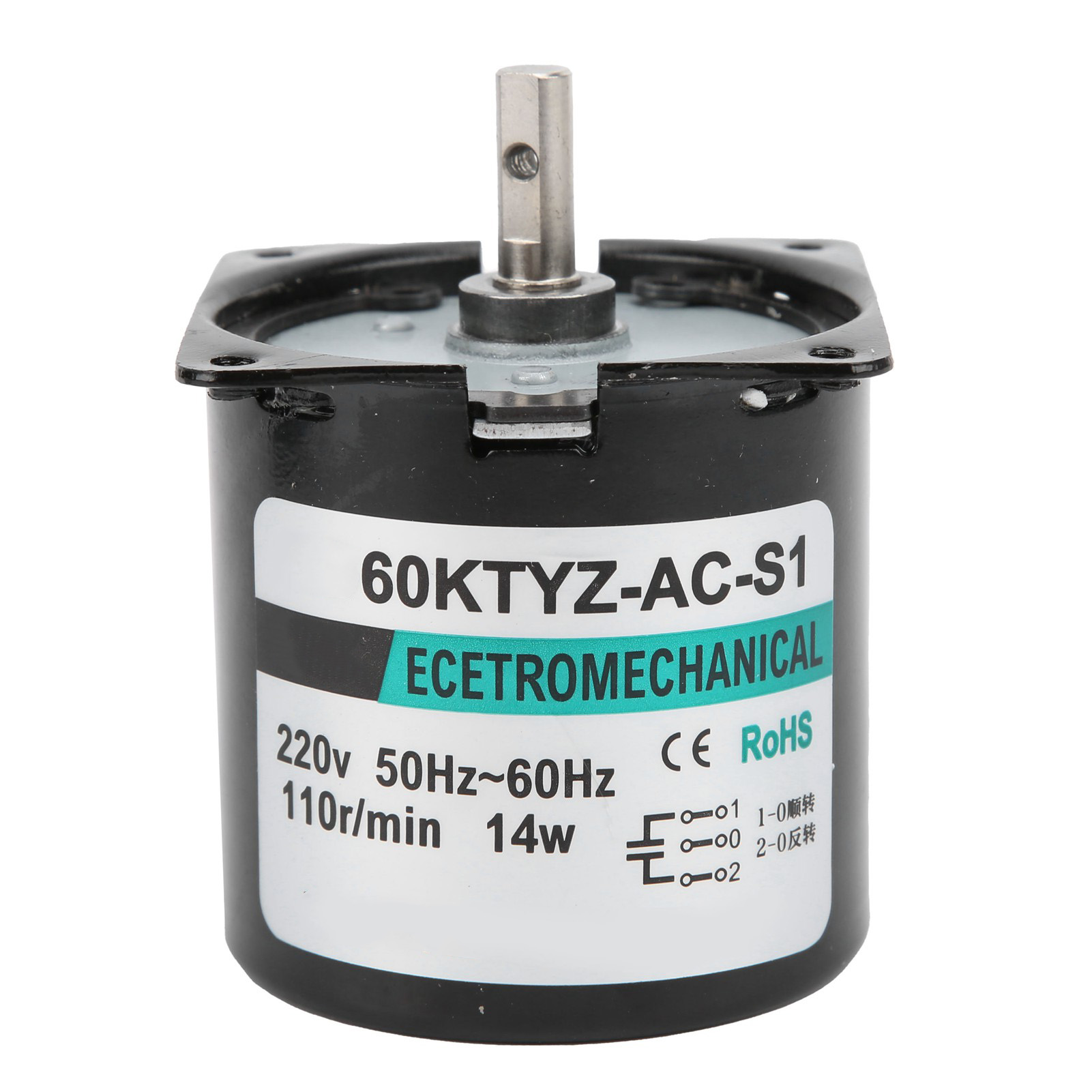 14-w-wechselstrom-synchronmotor, 2-wege, Permanentmagnet Mit Hohem Torsionsmoment, Zentrale Wellenlagerung Xd60ktyz (110 U/min, 220 V Wechselstrom)