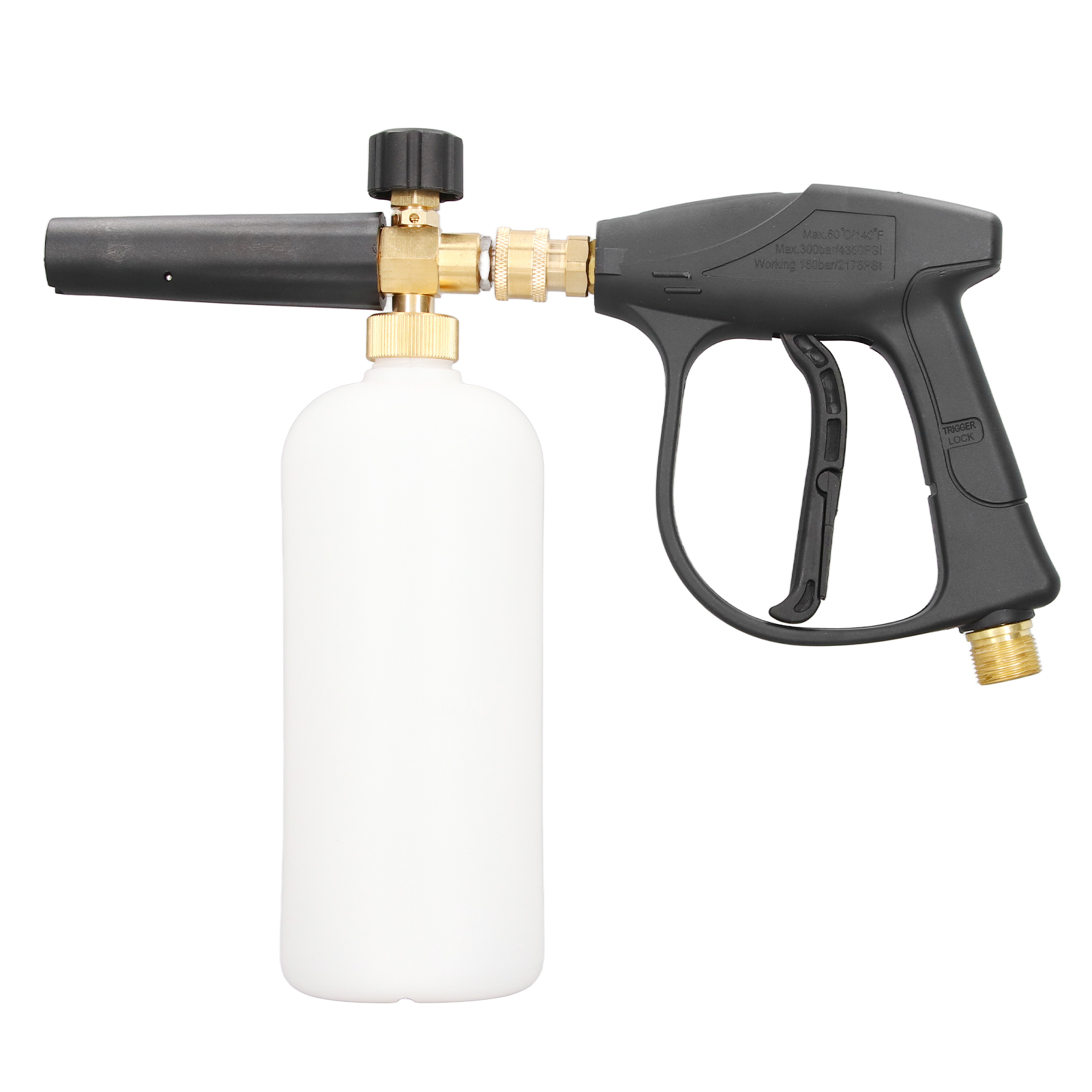 Schaumpistole Mit Verstellbarer, Auslaufsicherer Messingdüse, 935 Ml (33 Oz), 6,35 Mm (1/4 Zoll), Für Die Autowäsche