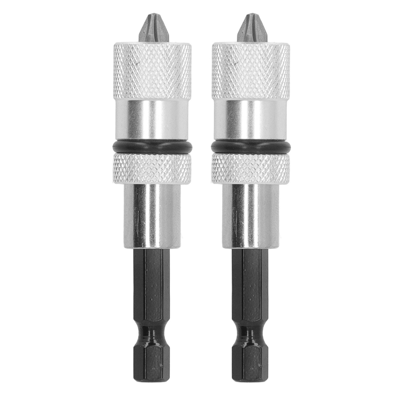Set Aus 2 Magnetischen Schnellwechsel-bithaltern Mit 1/4"-sechskantaufnahme, Einstellbarer Tiefe Und Passenden Phillips-schraubendreherbits