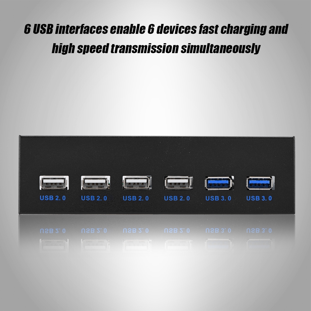 9-pin-auf-19-pin-usb-front-hub Aus Metall, 2 Usb 3.0-anschlüsse Und 4 Usb 2.0-anschlüsse (6 Schnittstellen).