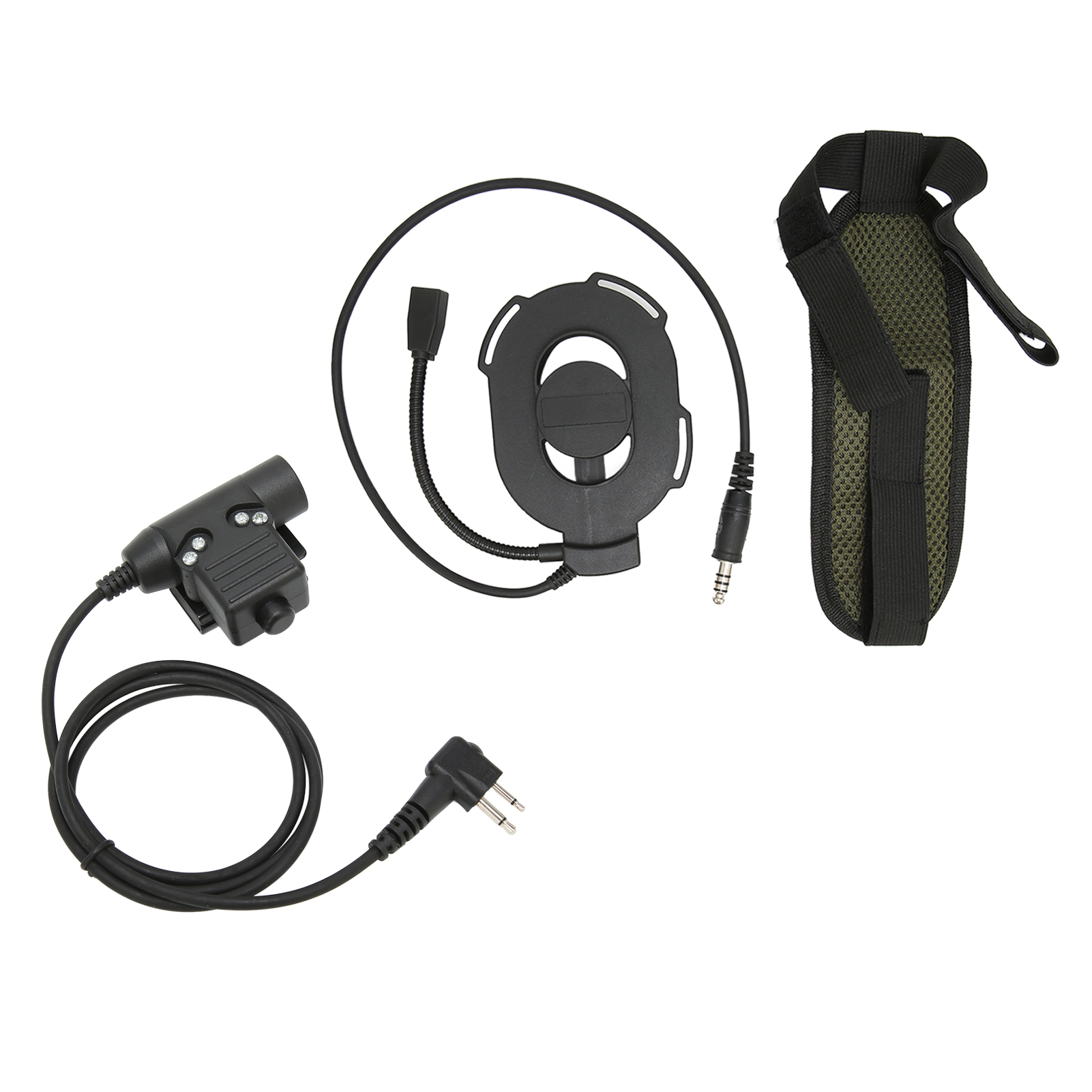 Hd01 Zweiwege-militärfunk-headset Mit Ptt-taste U94, Kompatibel Mit Motorola Gp88, Gp-300, Gp3688, Dep450 Und Ep450 (schwarz)