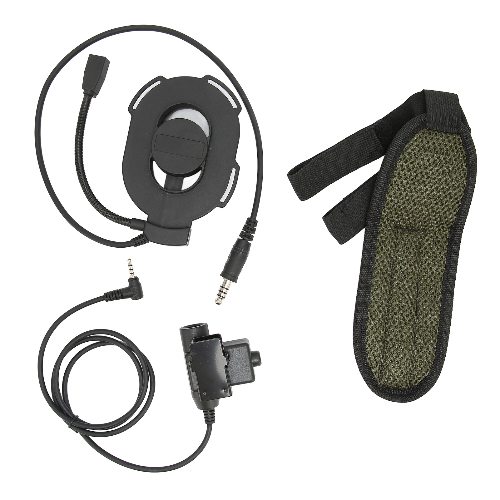 Hd01 Zweiwege-militärfunk-headset Mit U94 Ptt-taste, Kompatibel Mit Dem Yaese Vx-3r (schwarz).