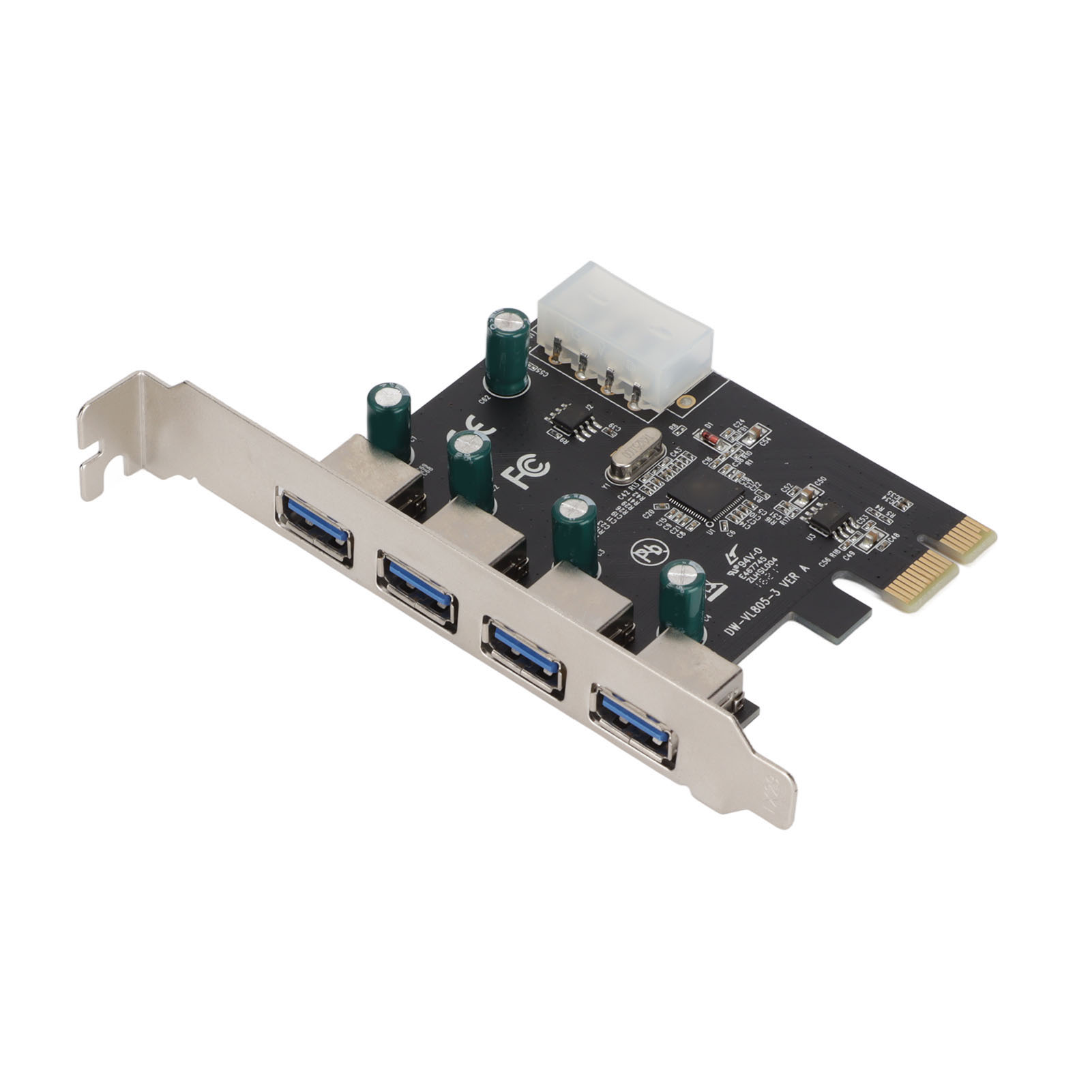 Pcie-zu-usb-3.0-erweiterungskarte Mit 4 Ports, Pci-express-x1-schnittstelle, Stabile Und Schnelle Übertragungsadapterkarte
