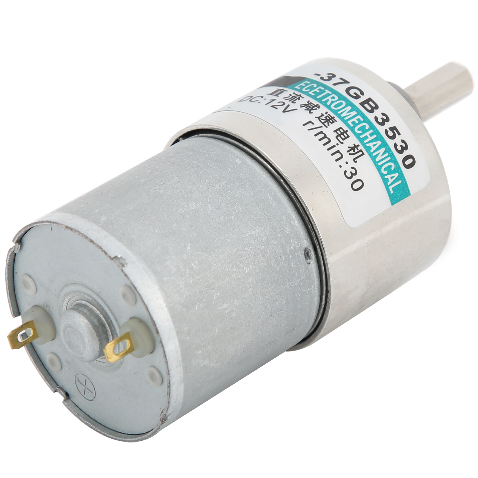 12v Xd-37gb3530 Gleichstrom-getriebemotor Mit Niedriger Drehzahl, Permanentmagnet, Mikromagnet, Halterung, Regler Und Zahnrad, 30 U/min