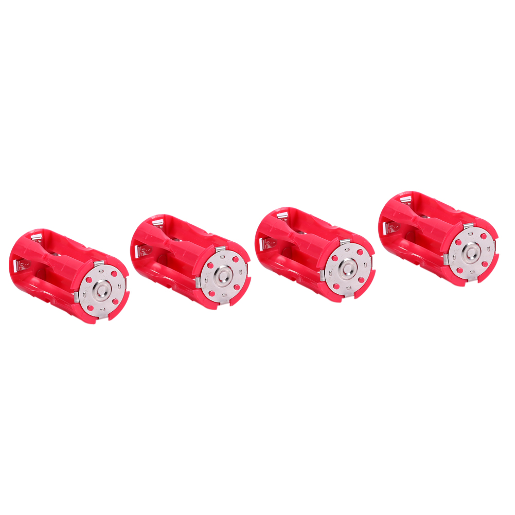 Rote, Tragbare Aufbewahrungsbox Für 4 Aaa-zu-c-batteriewandleradapter Parallel