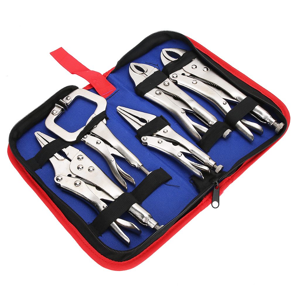 Stahlschneidzange (5er-set) Für Elektrische Wartungsarbeiten Und Kfz-reparaturen, Mit Oxford-stofftasche (modell 03).