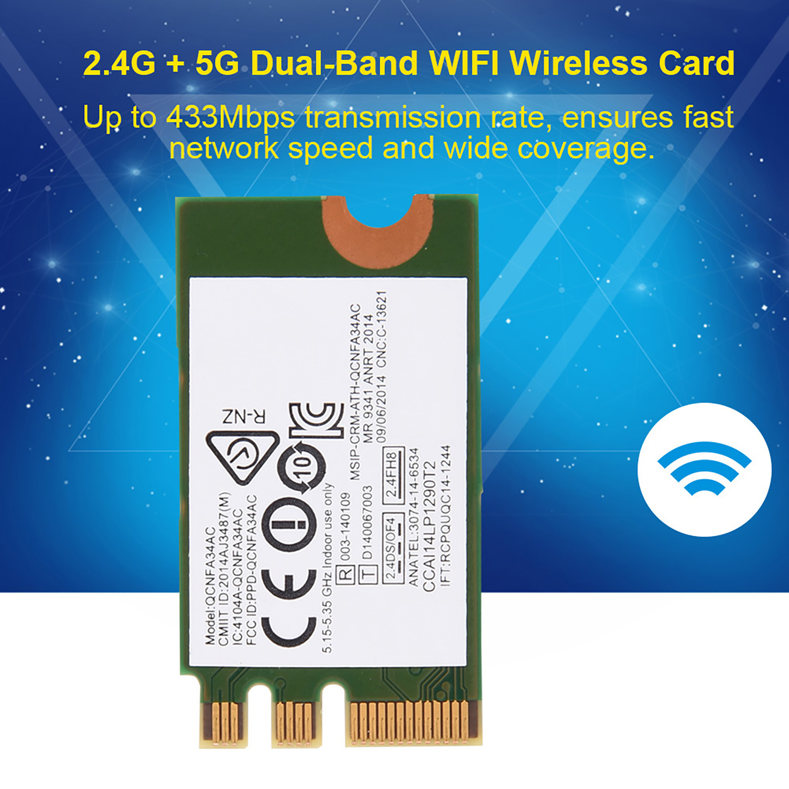 Ngff M2 Dualband-wlan-karte (2,4 Ghz/5 Ghz) Mit Breiter Kompatibilität Für Lenovo/dell/asus