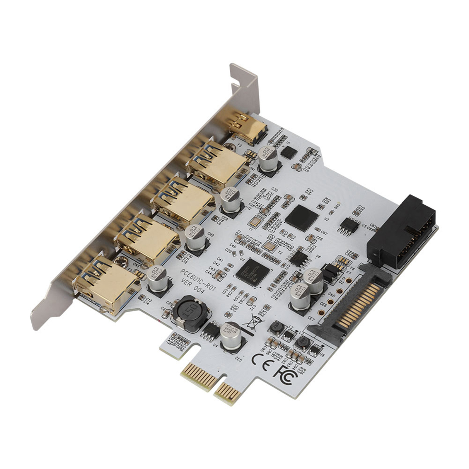 Pci-e Zu Usb 3.0 4-port Typ-c Adapter-erweiterungskarte Mit Dual-schnittstelle