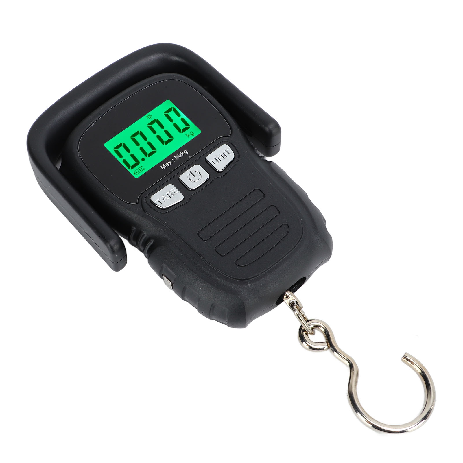 Tragbare Elektronische Digitale Hängewaage, 50 Kg Tragkraft, Wasserdicht, Mit Edelstahlbügel, S-haken Und Kunststoffkoffer.