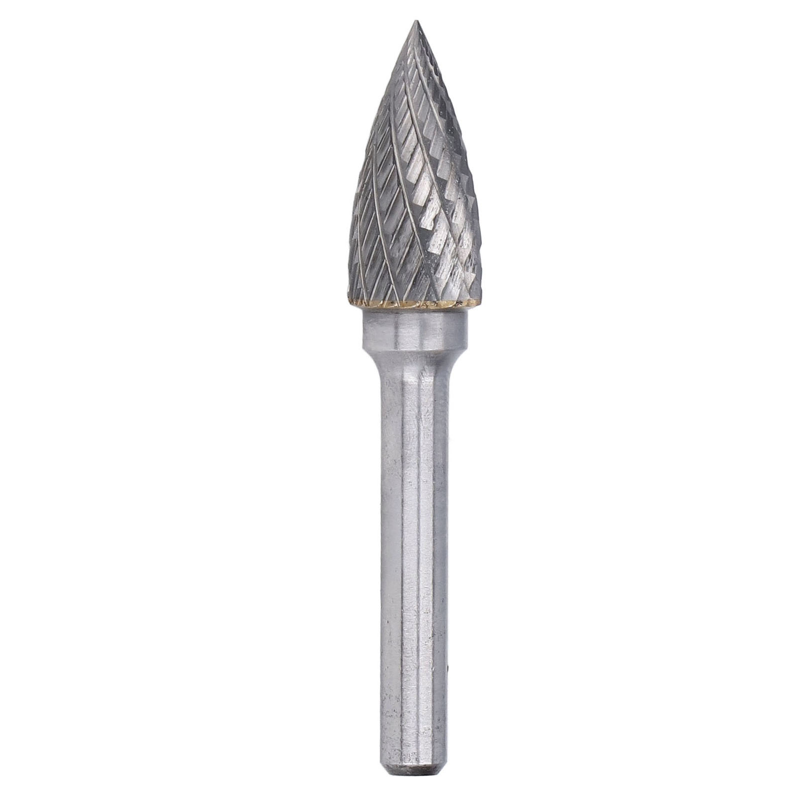Rotationsfräser Mit Zwei Schneiden, Spitz Zulaufende Bogenform, Bohrer Für Winkelschleifer, 6 Mm Schaft, Yg8 Hartmetall Gx1225