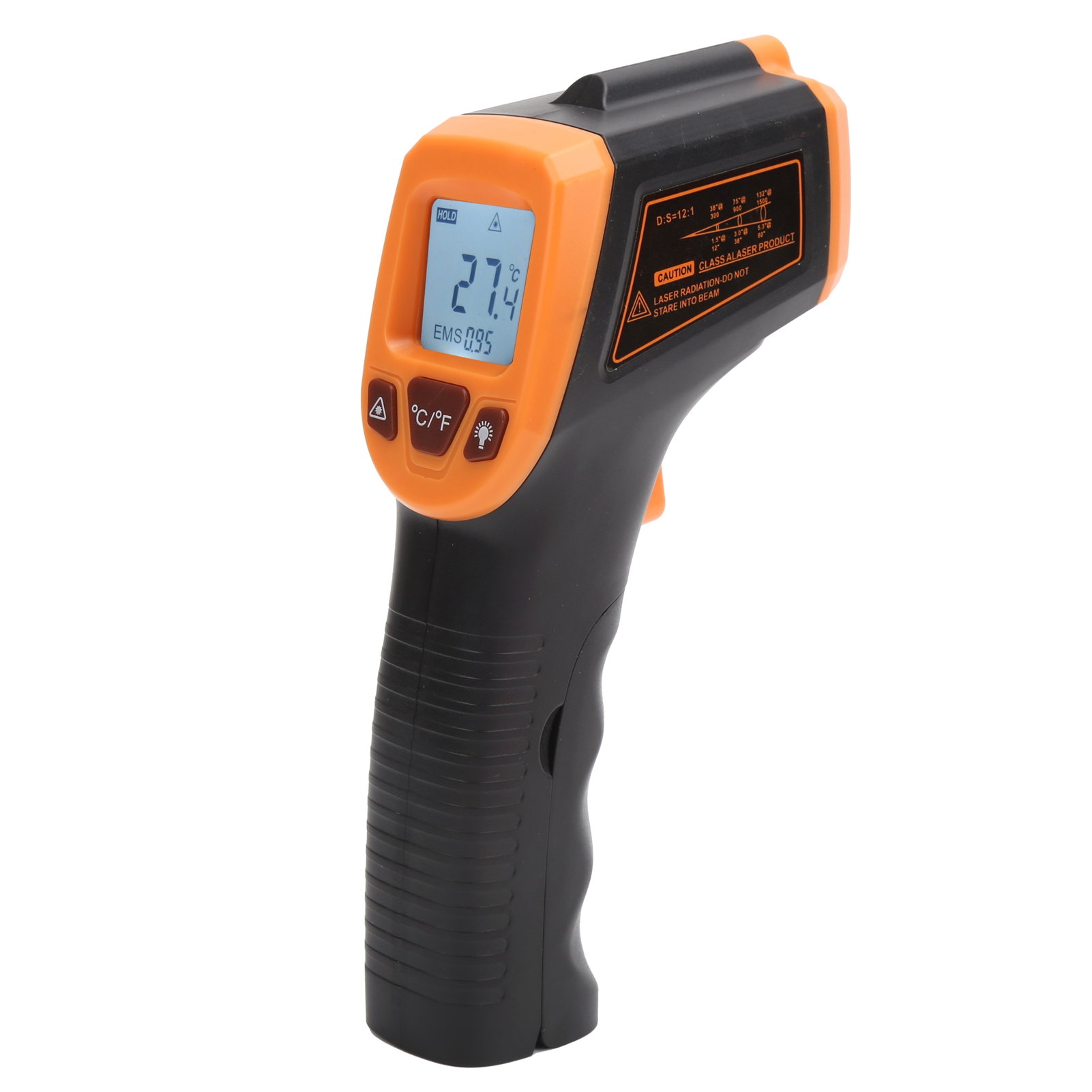 Infrarot-temperaturmessgerät Mit Lcd-bildschirm, Gm320s Orangefarbenes Industriethermometer