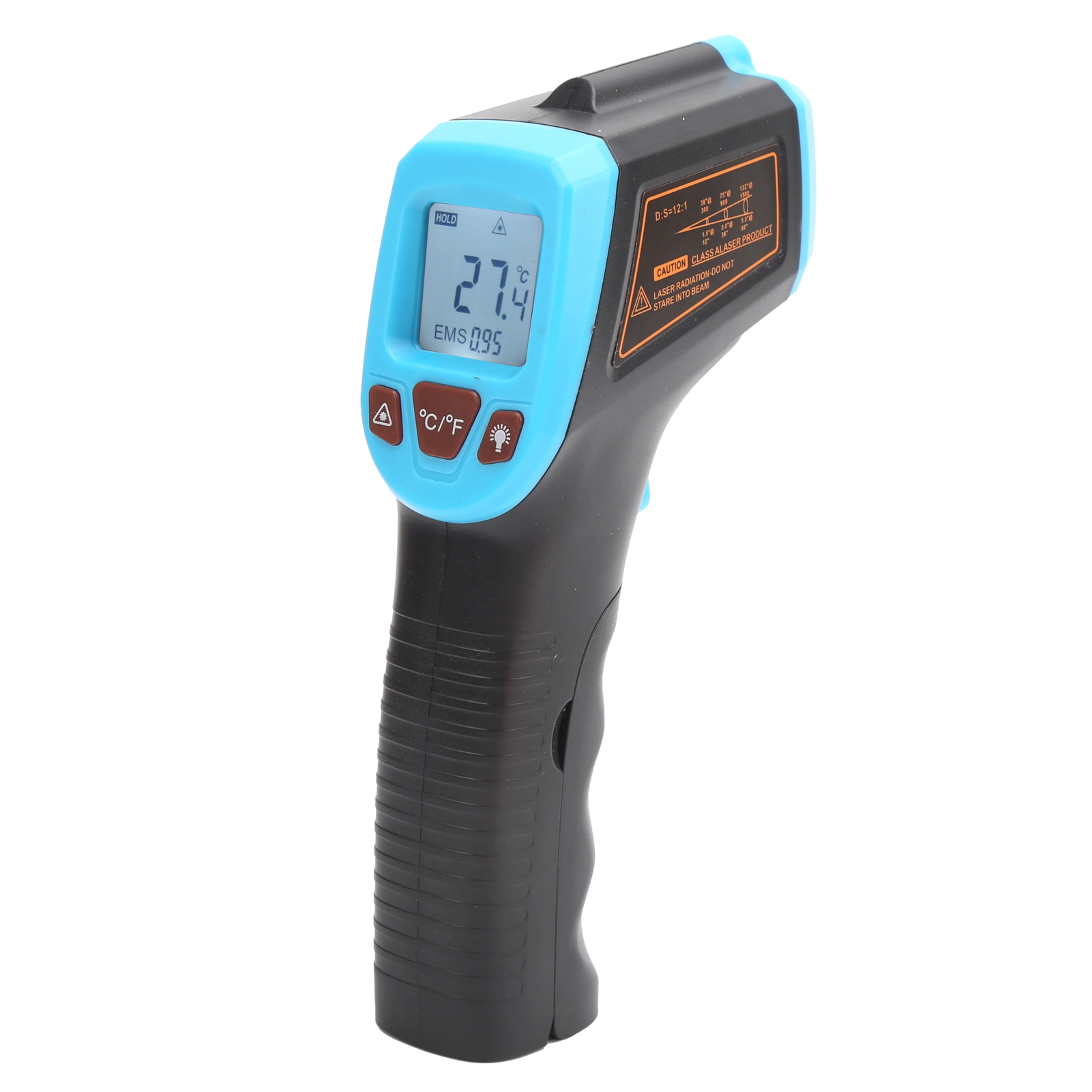Infrarot-temperaturmessgerät Mit Lcd-bildschirm, Blaues Industriethermometer Gm320s