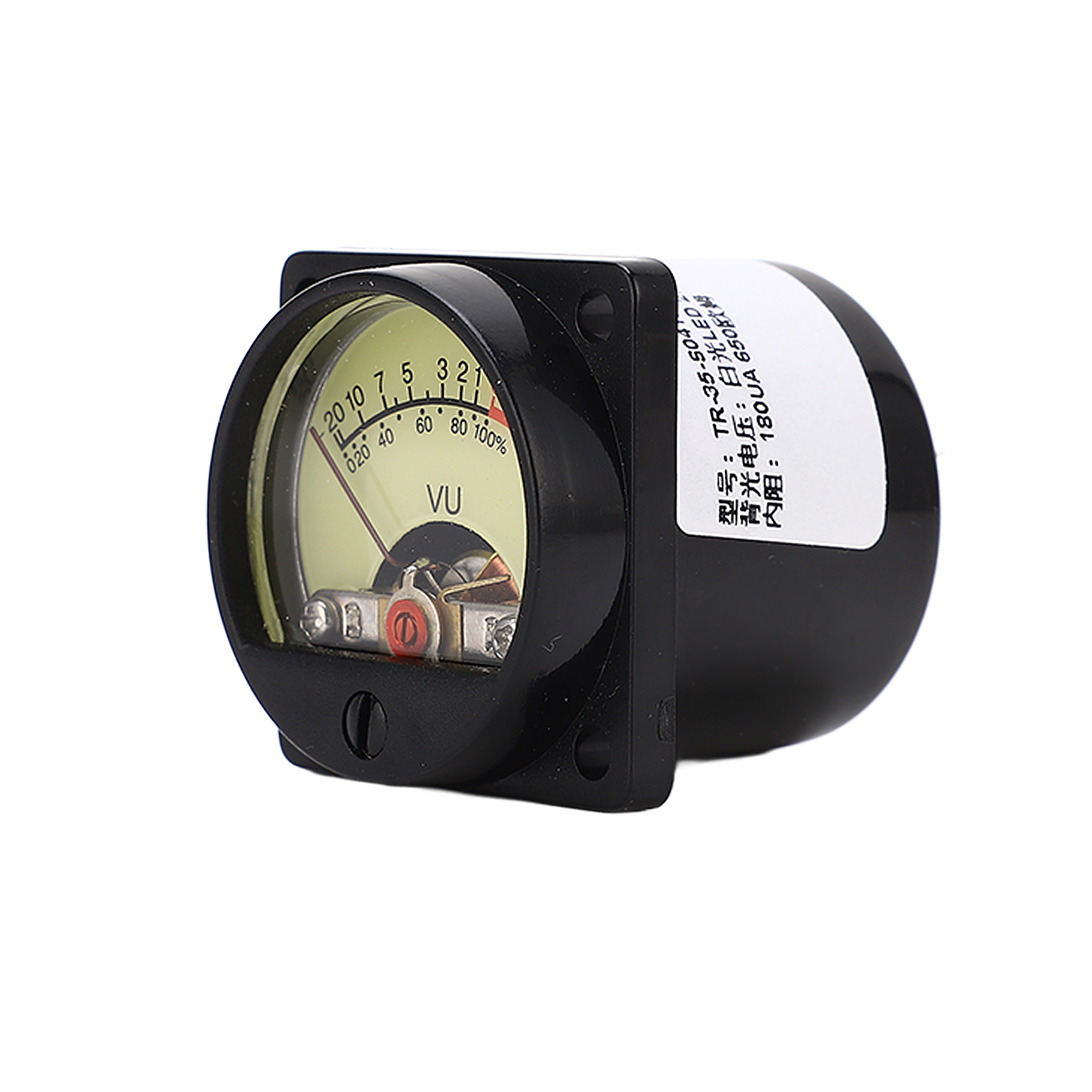 Hochpräzises Vu-meter, Gelbes Zeigerzifferblatt, Weiß Led-hintergrundbeleuchtetes Verstärkerpanel, Vu-meter-anschluss