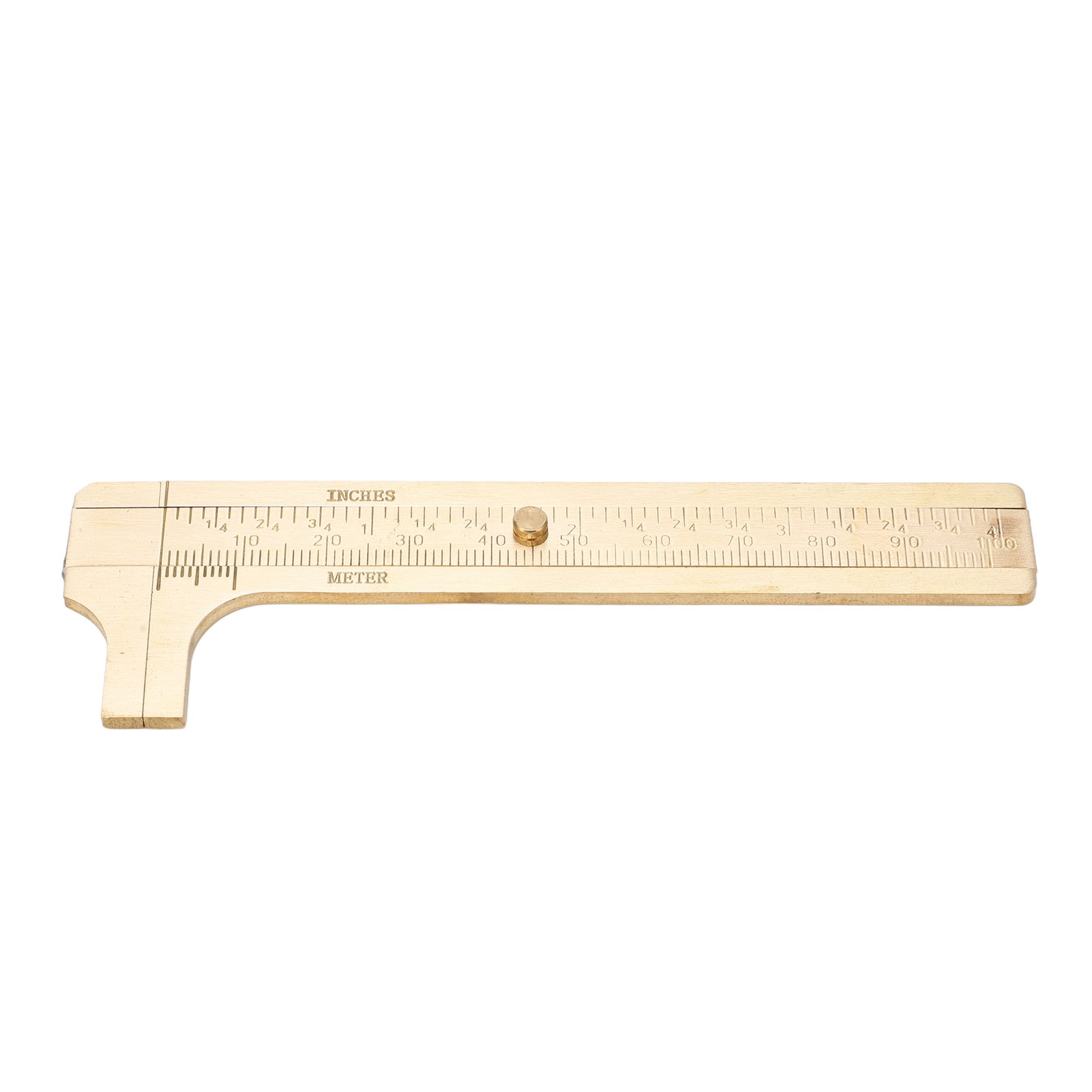 Messschieber Aus Messing, Metrische Und Imperiale Skala, Retro-stil, Messwerkzeug Für Reparaturen, 100-mm-skala