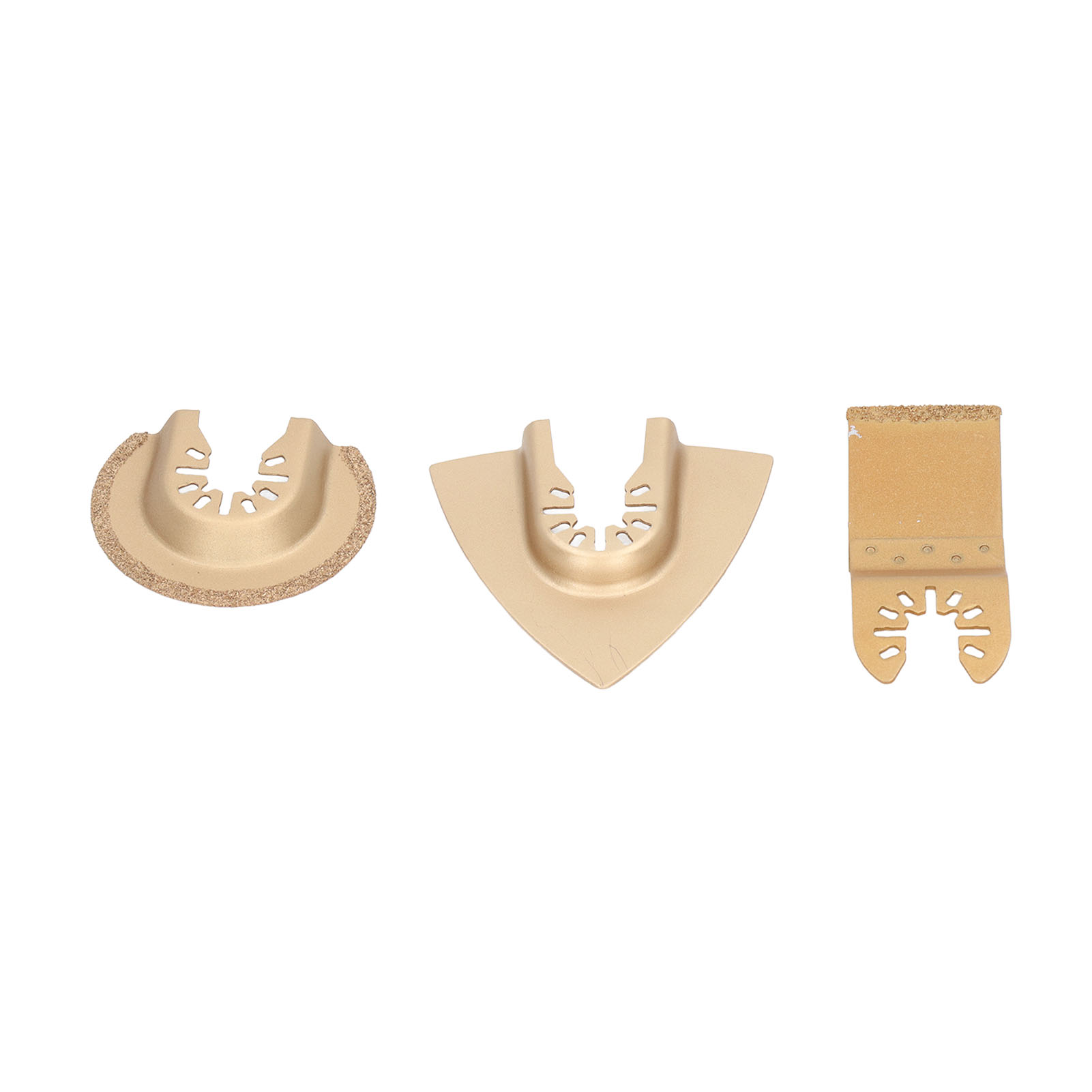 Set Mit 3 Gelöteten, Oszillierenden Sägeblättern Aus Schmirgelpapier Zum Schneiden Von Fliesen, Marmor Und Zement