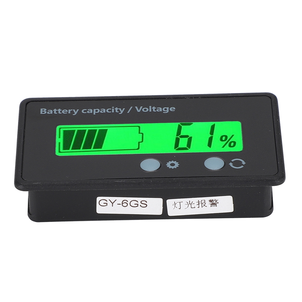 Gy-6gs Voltmeter Mit Lcd-anzeige Und Lichtalarmfunktion (grünes Licht), Für 12-84v Batterie.