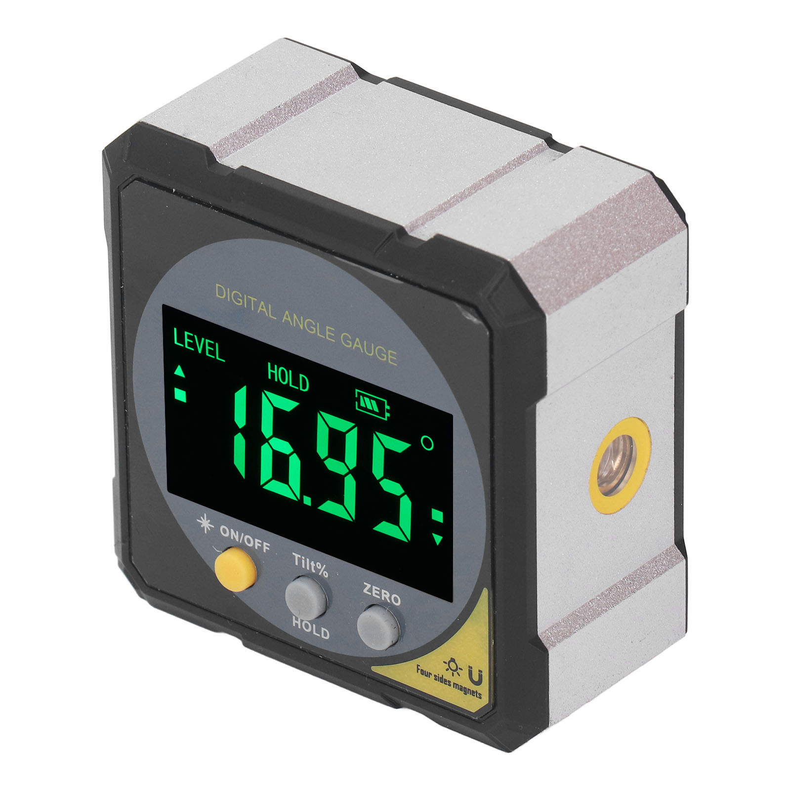 Magnetischer Neigungsmesser Mit Schwarzer Hintergrundbeleuchtung, Ip54 Wasserdicht, Mit Digitaler Lcd-anzeige Und Magnetischem Druckmesser.