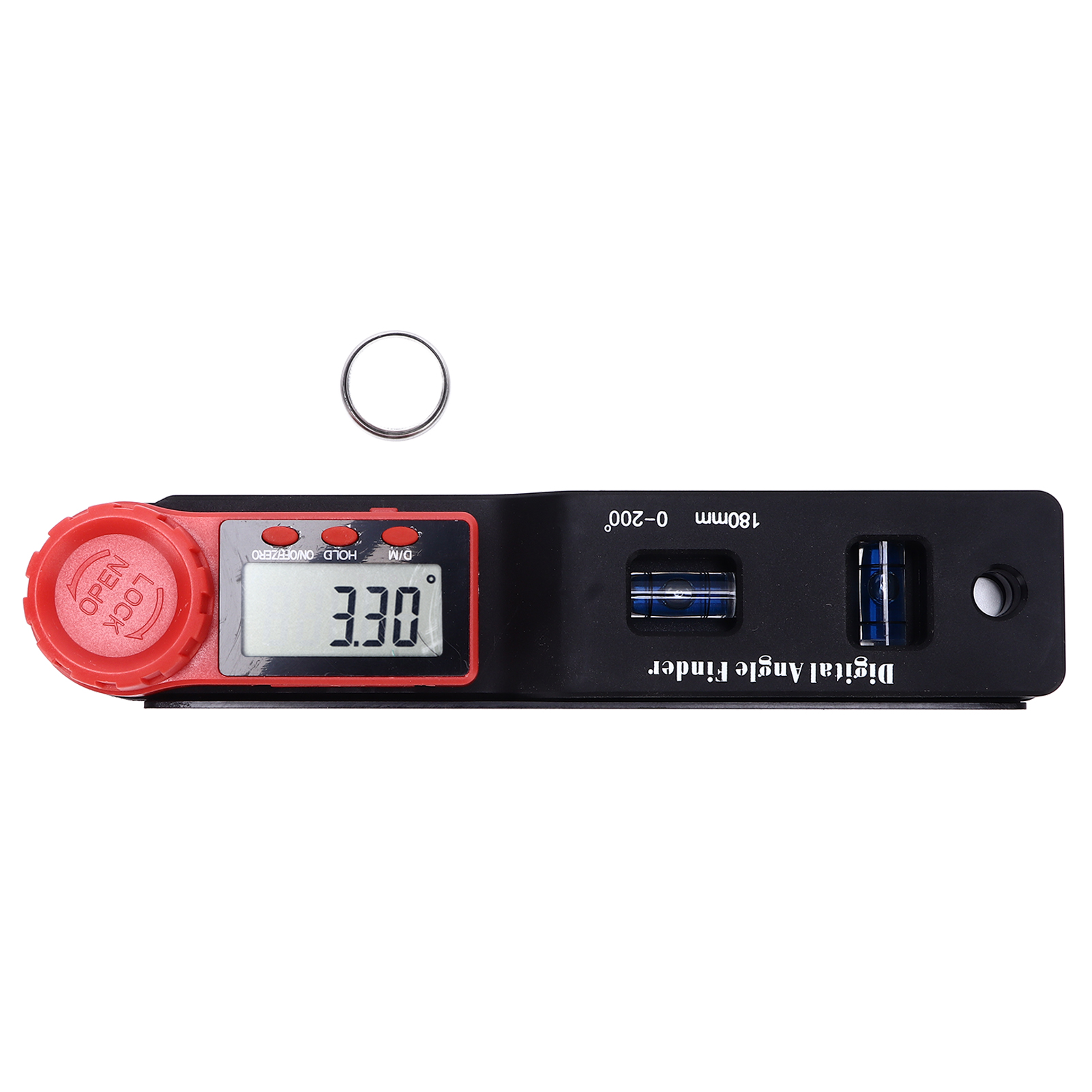Digitaler Winkelmesser 0-200°, Hochpräzise Elektronische Wasserwaage, Winkelmesser, Goniometer
