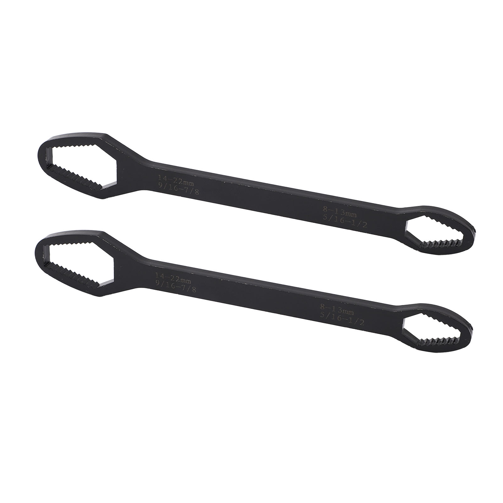 260 Mm Selbstsichernder, Doppelseitiger Universal-multifunktionsschlüssel Aus Legiertem Stahl, Verstellbar, Für Wartungsarbeiten, Schwarz (2er-pack).
