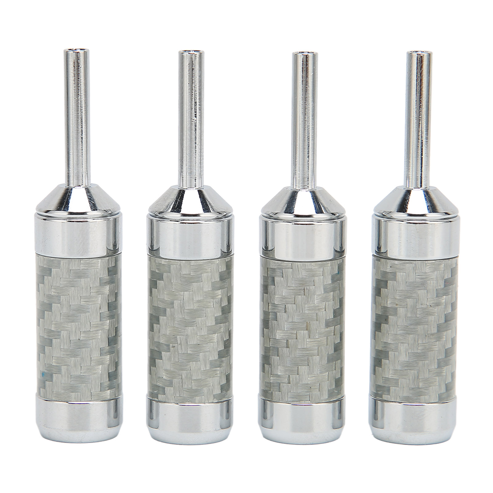 Verchromte Bananenstecker Aus Messing, Offene Schraubausführung, Mit Kohlefasergehäuse, Für Lautsprecherkabel Mit 5 Mm Durchmesser.