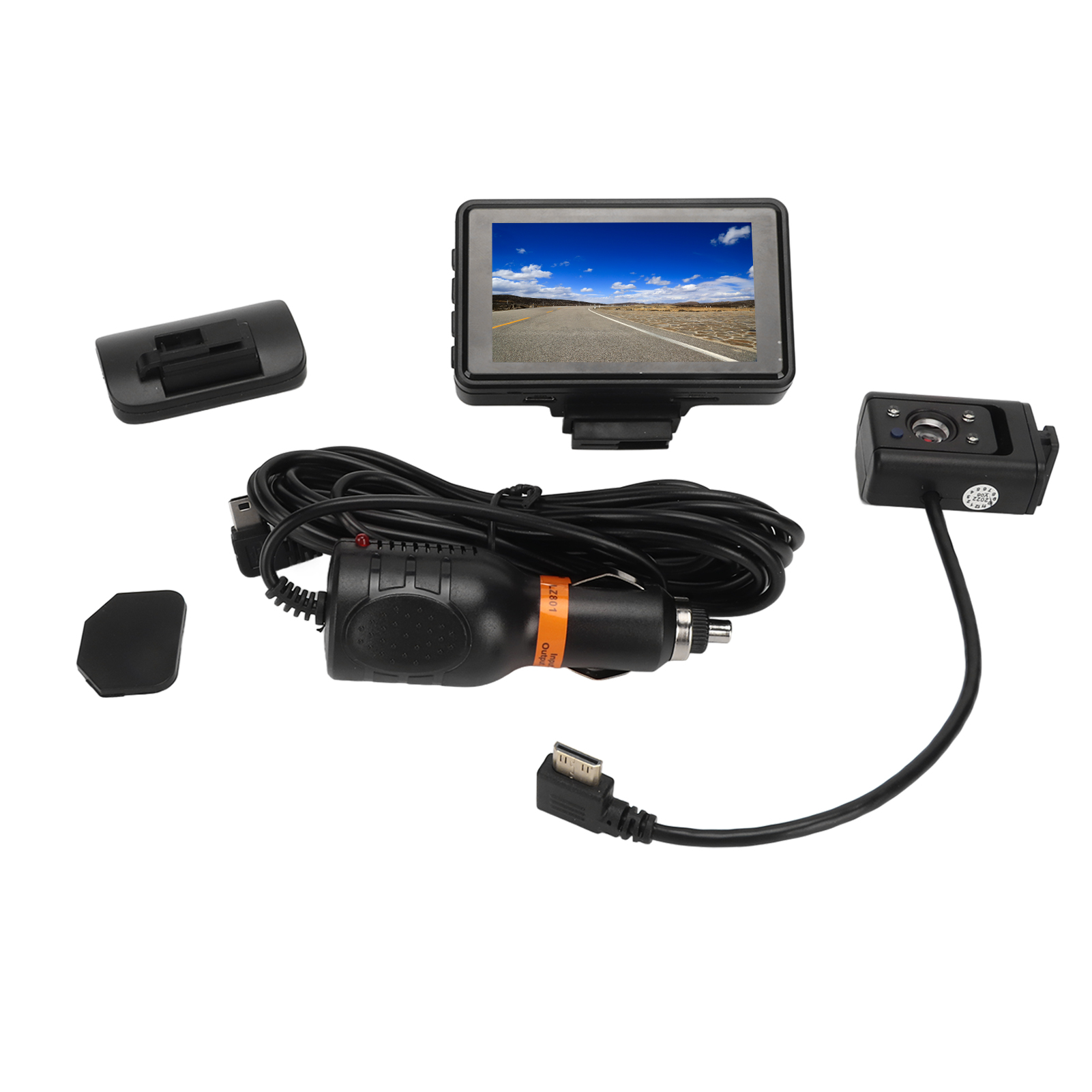 1080p Hd Front- Und Rückfahrkamera Mit Infrarot-nachtsicht, Bewegungserkennung, Loop-aufnahme Und 3-zoll-lcd-bildschirm F9