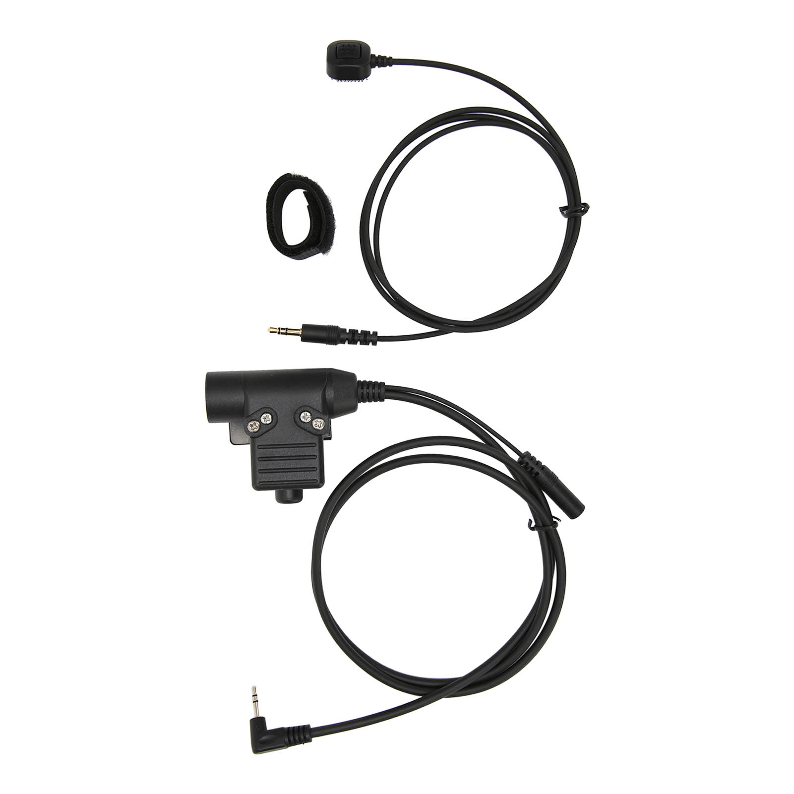 Ptt-adapter U94 + Fingermikrofon, Plug & Play, Für 2,5-mm-funkgeräte, Schwarz