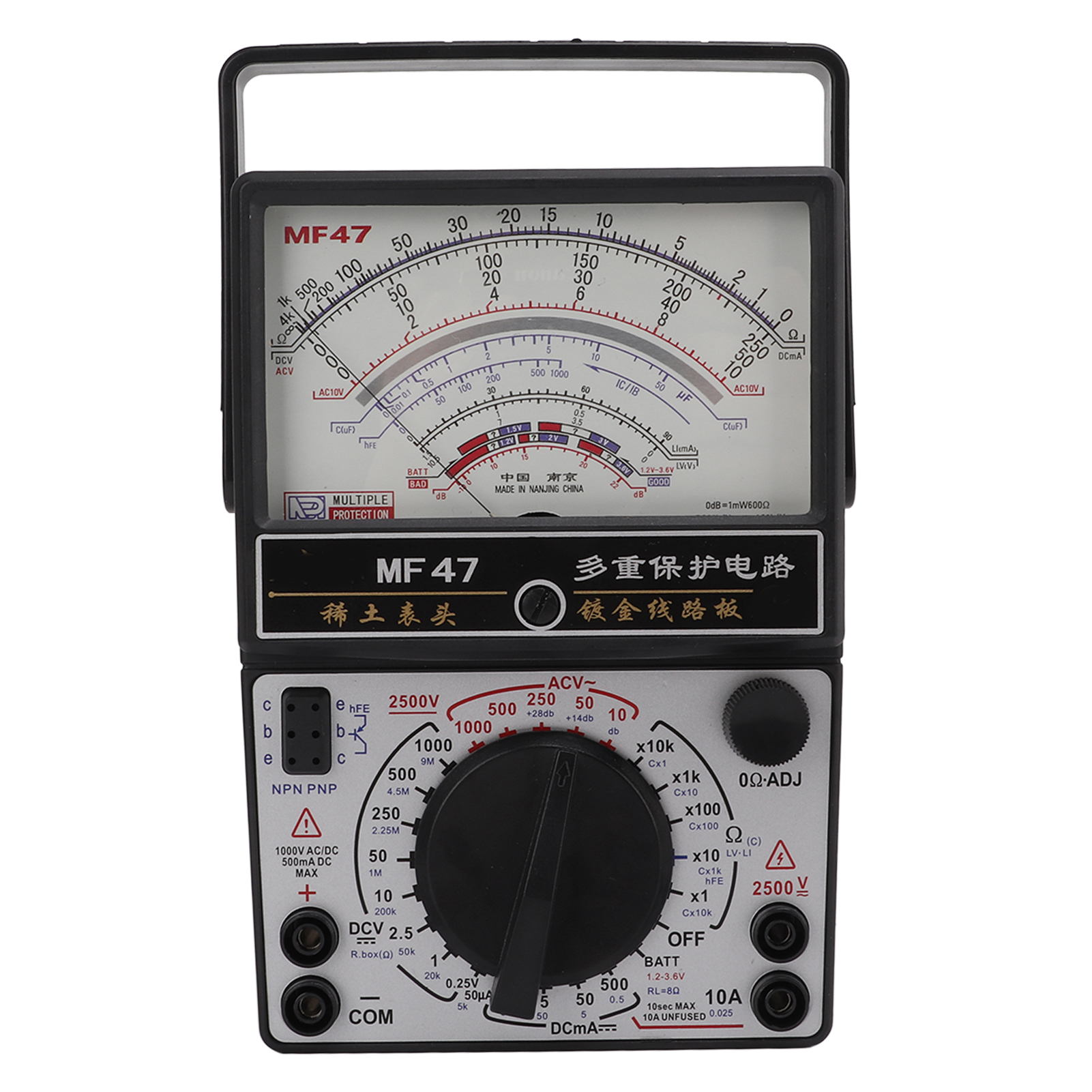 Mf47 Hochpräzises Analoges Multimeter Mit Internem Magnetzeiger, Voltmeter Für Die Industrie