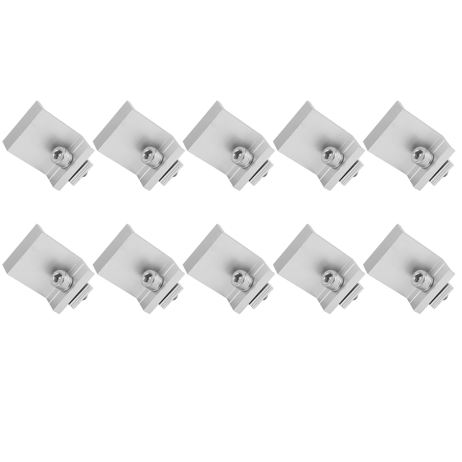 Packung Mit 10 Wasserdichten Befestigungsclips Aus Aluminiumlegierung Für Photovoltaik-solarmodule Mit Z-förmiger Halterung.