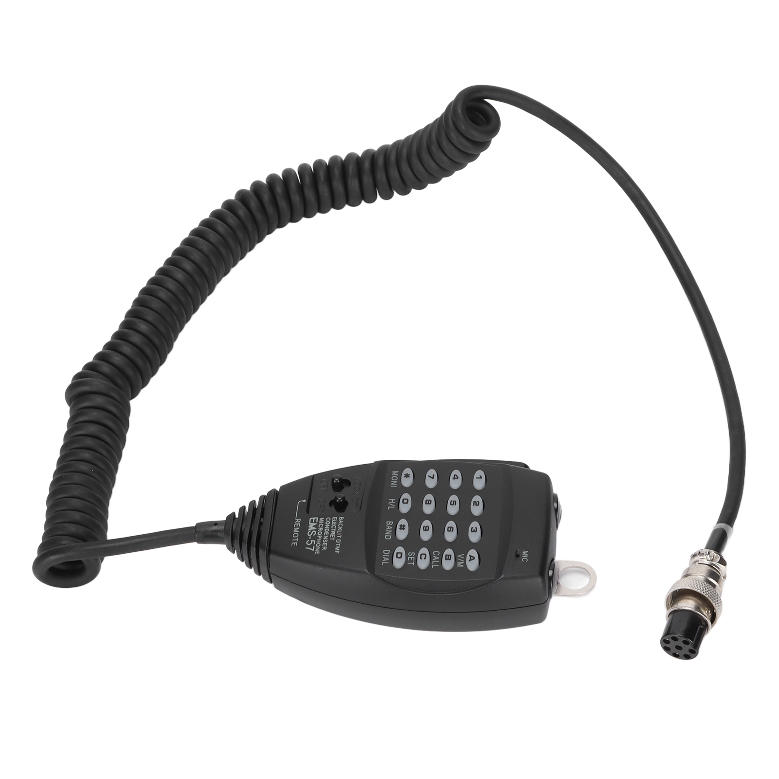 Ems-57 Schulterlautsprechermikrofon, Tragbares Zweiwege-funkmikrofon Mit Verstärktem Kabel Für Alinco Dr-03, Dr-06t Und Dr-135