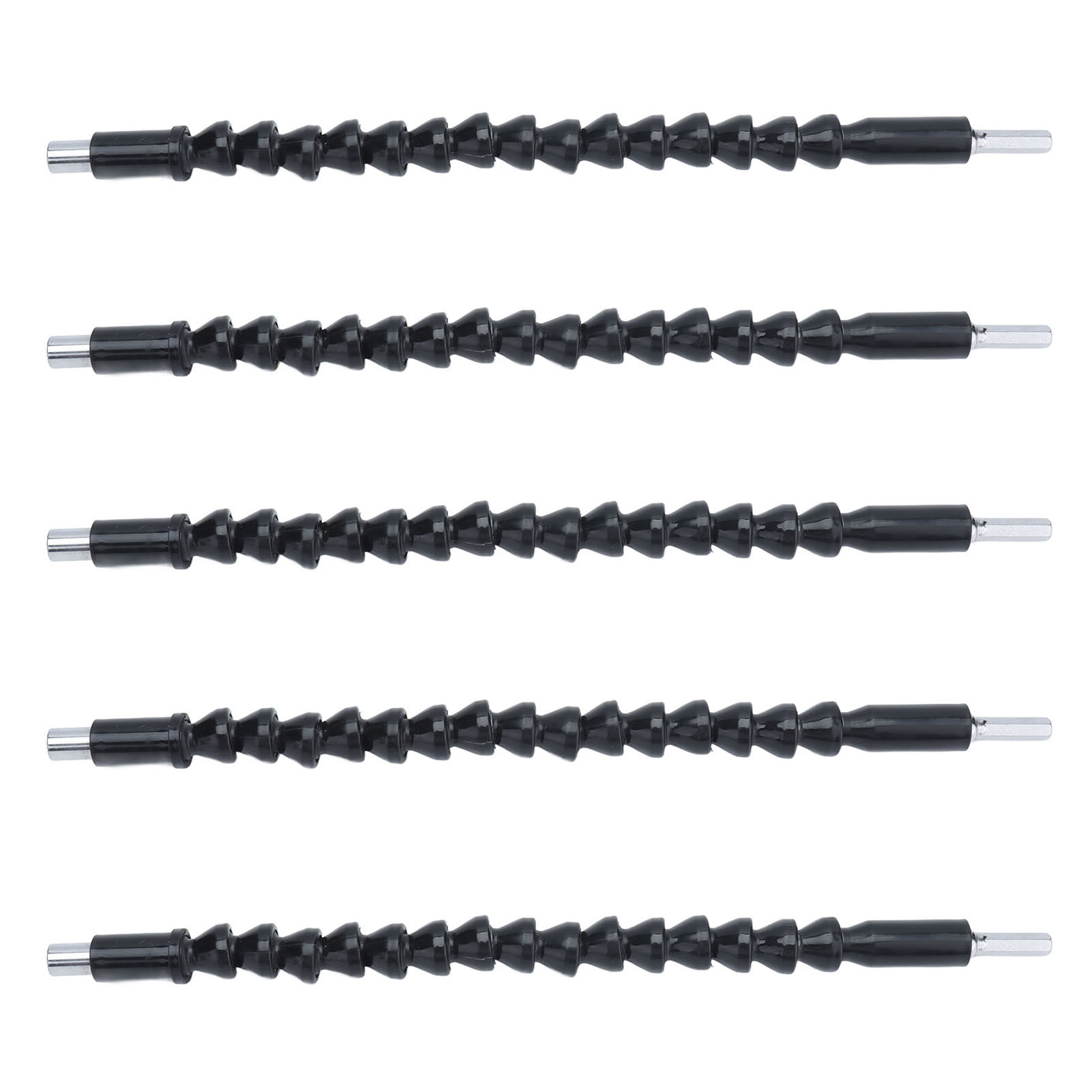 Set Mit 5 Universellen 295 Mm Flexiblen Sechskant-magnetverlängerungen Für Elektrische Bohrmaschinen