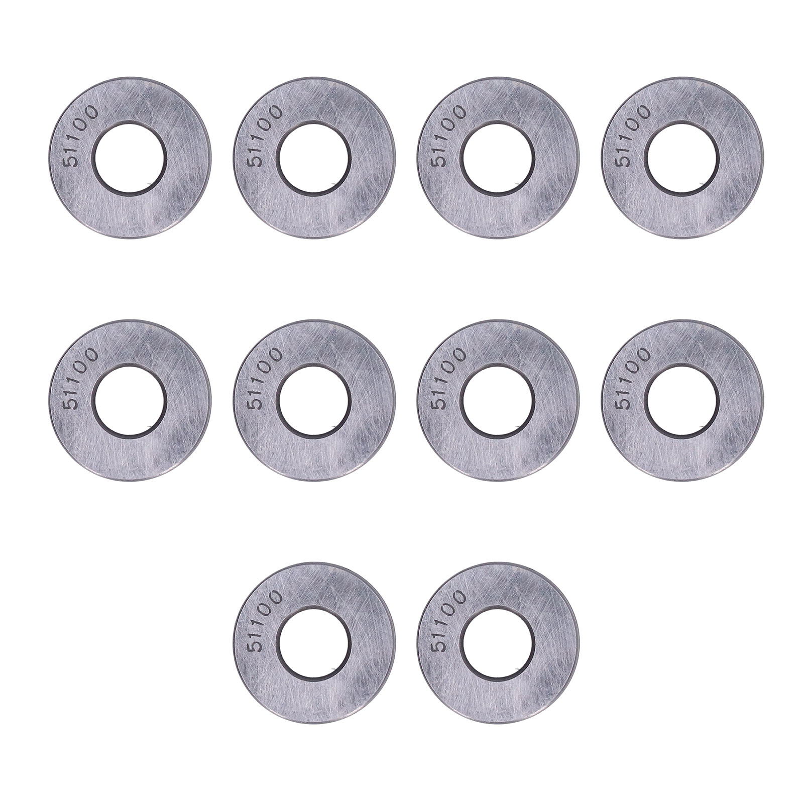 Satz Mit 10 Hochpräzisen, Miniaturisierten, Abnehmbaren Axialen Metall-druckkugellagern 51100