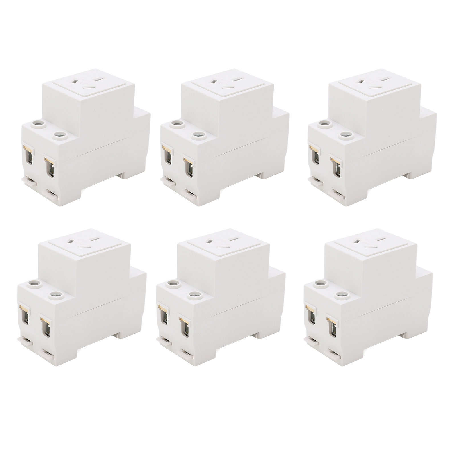 Modulare Führungsschiene Für 6 Dreiloch-250-v-steckdosen, Industriesteckdose Für Elektrische Geräte Ac30-103 10a