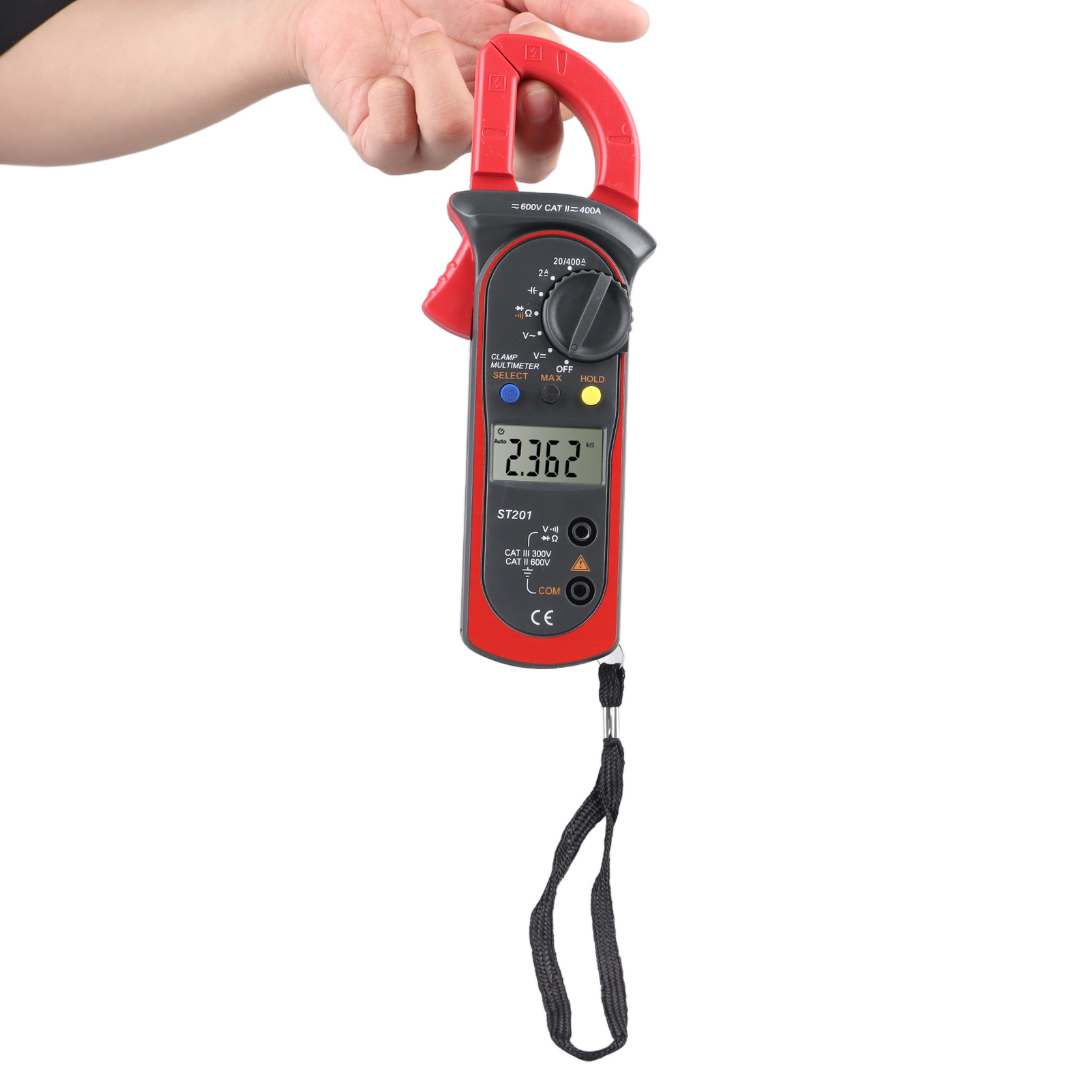 Digitales Multimeter Mit Stromzange Für Gleichstrom, Wechselstrom, Spannung Und Widerstand