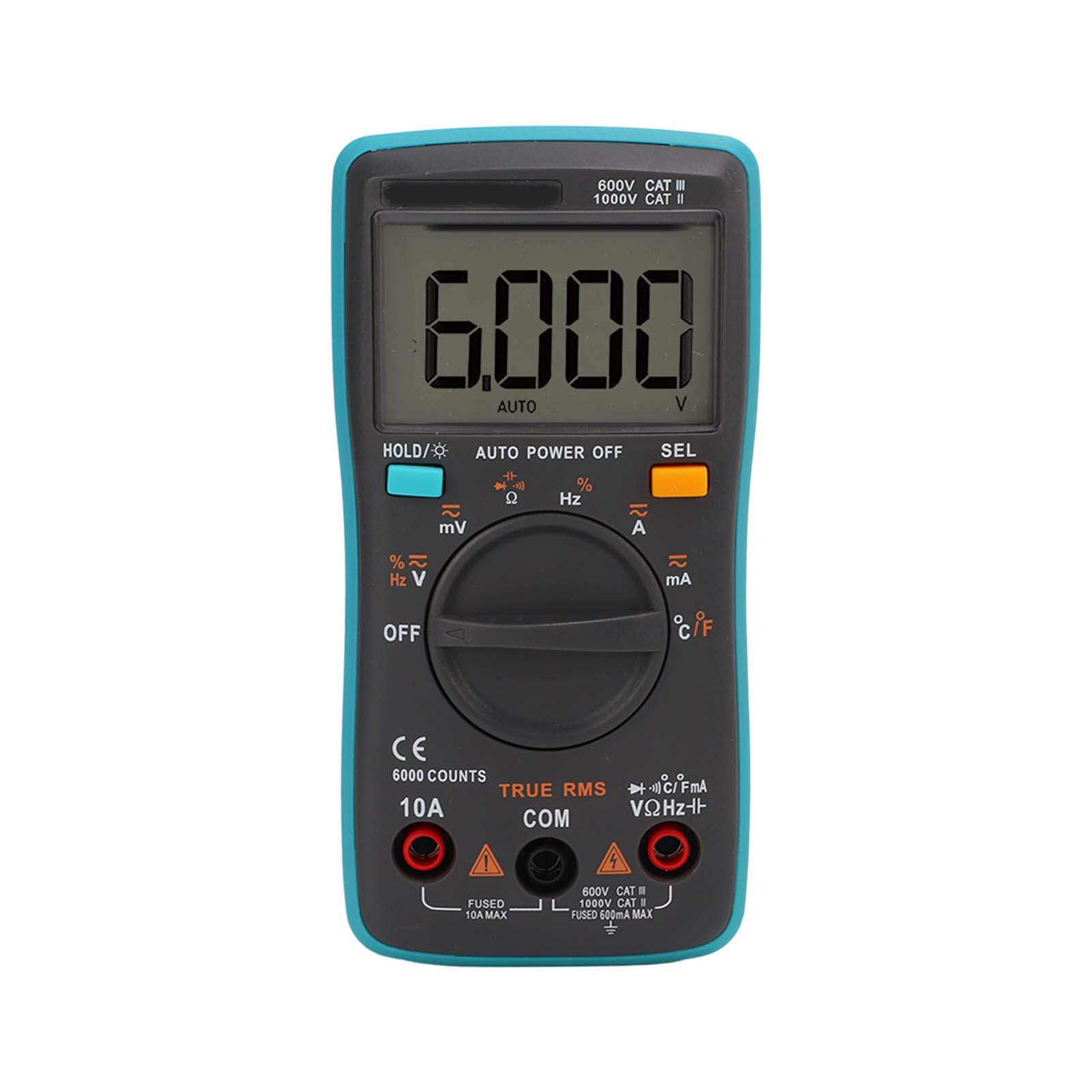 Zt102 6000 Digitalmultimeter Mit Automatischer Bereichswahl, Tragbares Spannungs- Und Strommessgerät Für Elektrische Prüfungen