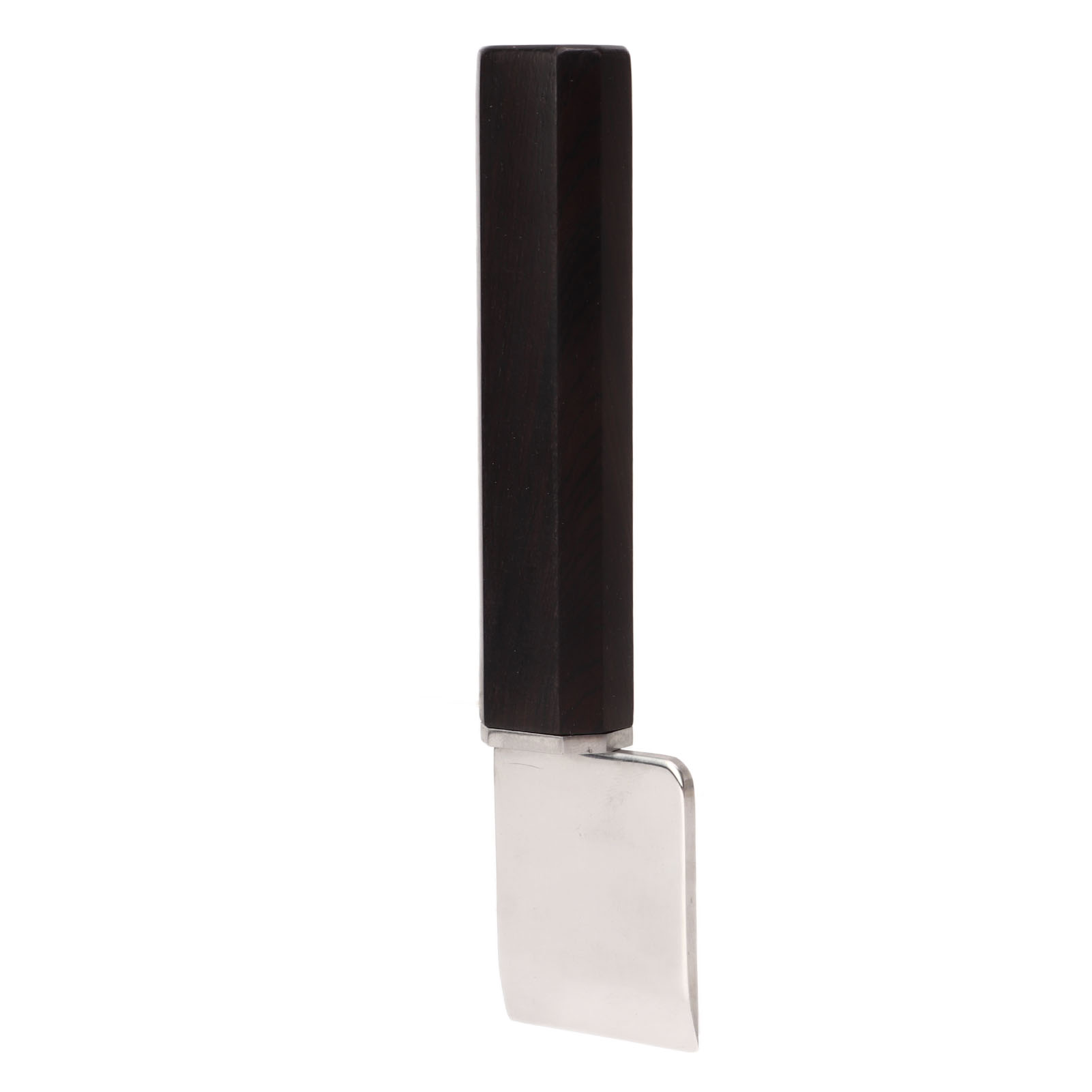 Edelstahl-ledermesser Mit Rostbeständiger, Flacher Klinge Und Holzgriff Zum Schälen Und Schärfen.