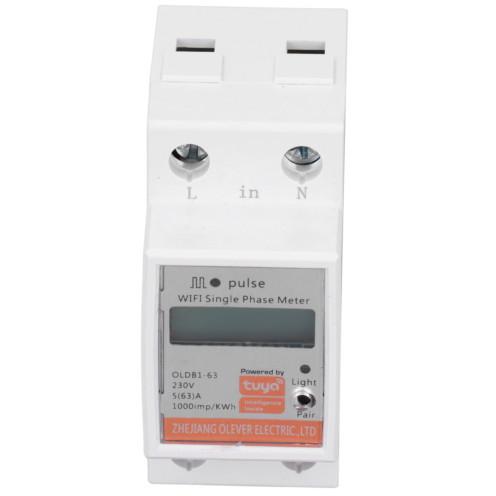 Intelligenter, Digitaler Wlan-energiezähler Mit Lcd-anzeige, Din-schienenmontage, Einphasig, Kwh-anzeige, 230 V Wechselstrom