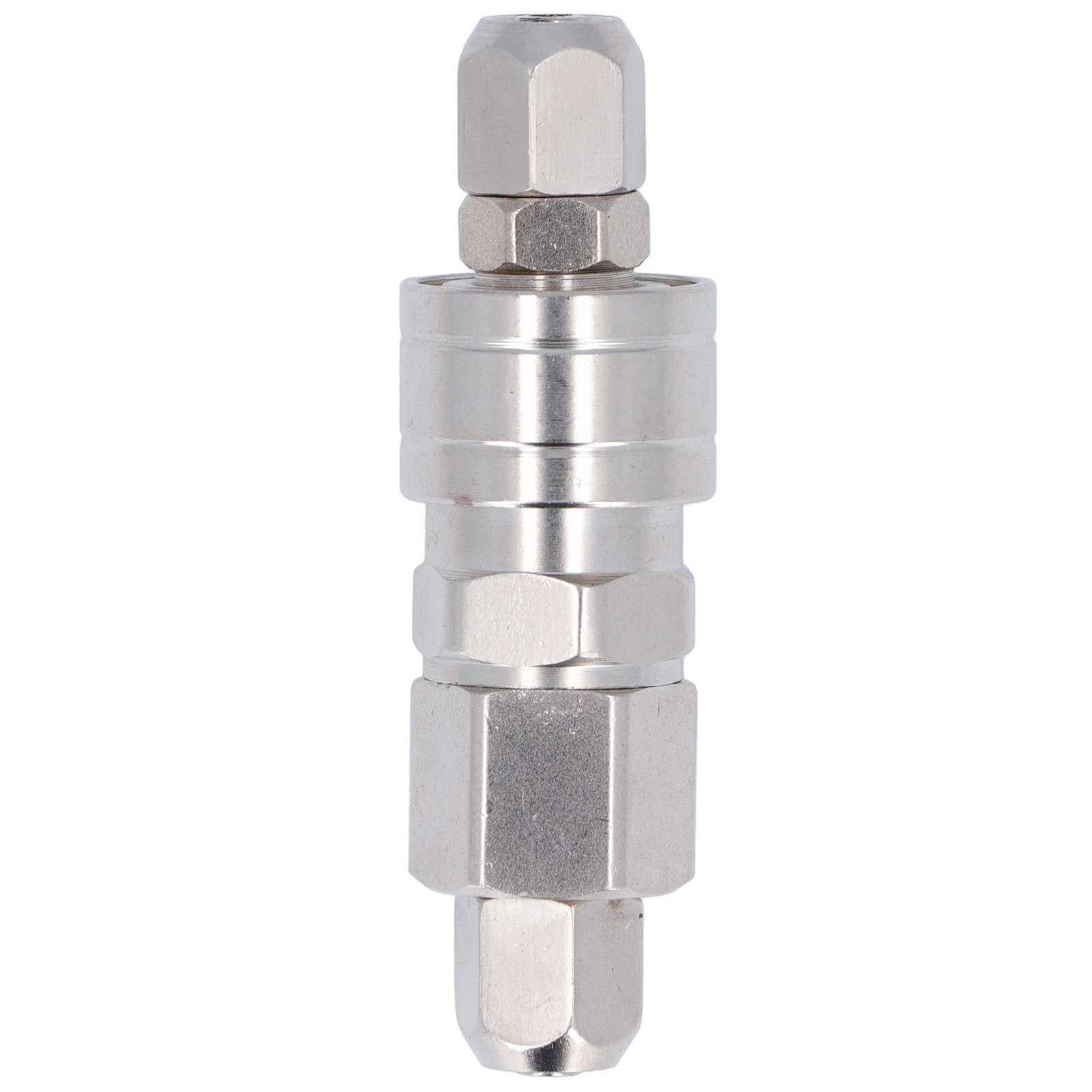 Selbstsichernde Pneumatische Schlauchverschraubung Aus Vernickeltem Edelstahl (8 Mm Verriegelungsrohr (sp+pp20))