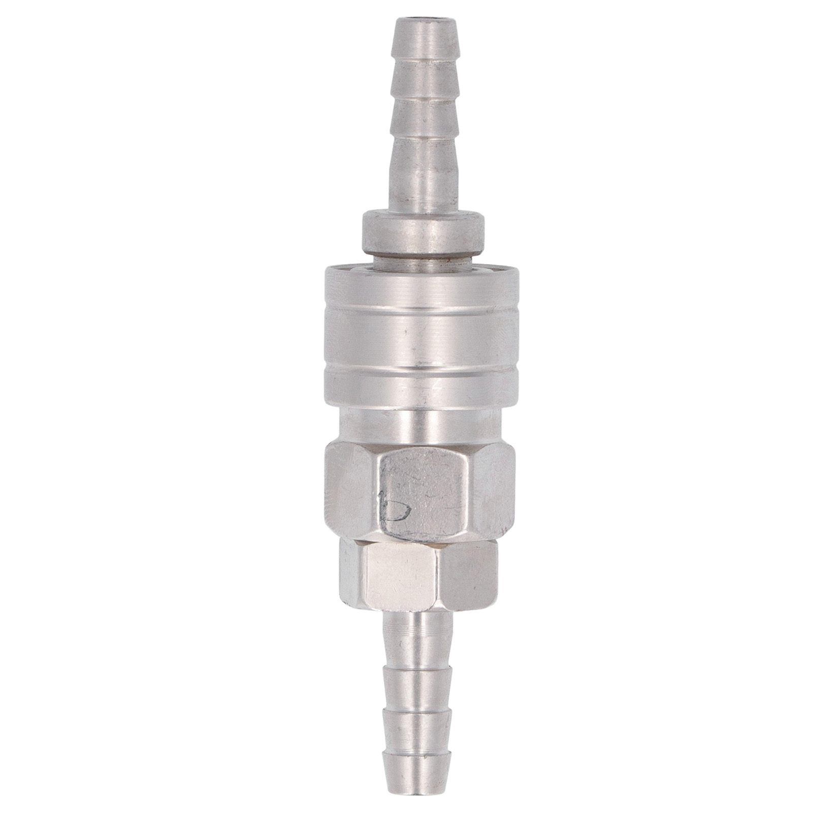 Selbstsichernde Schnellkupplung Für Pneumatische Schläuche Aus Vernickeltem Edelstahl (8 Mm Langer Schaft (sh+ph20))