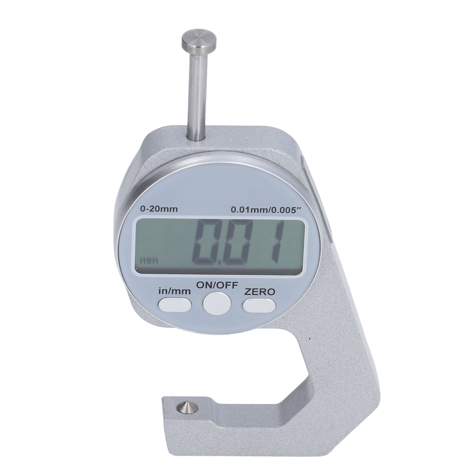 Digitales Miniatur-dickenmessgerät Mit Led-anzeige, 0 Bis 20 Mm, Multifunktional, Für Leder, Stoff, Papier Und Dünne Metalle.
