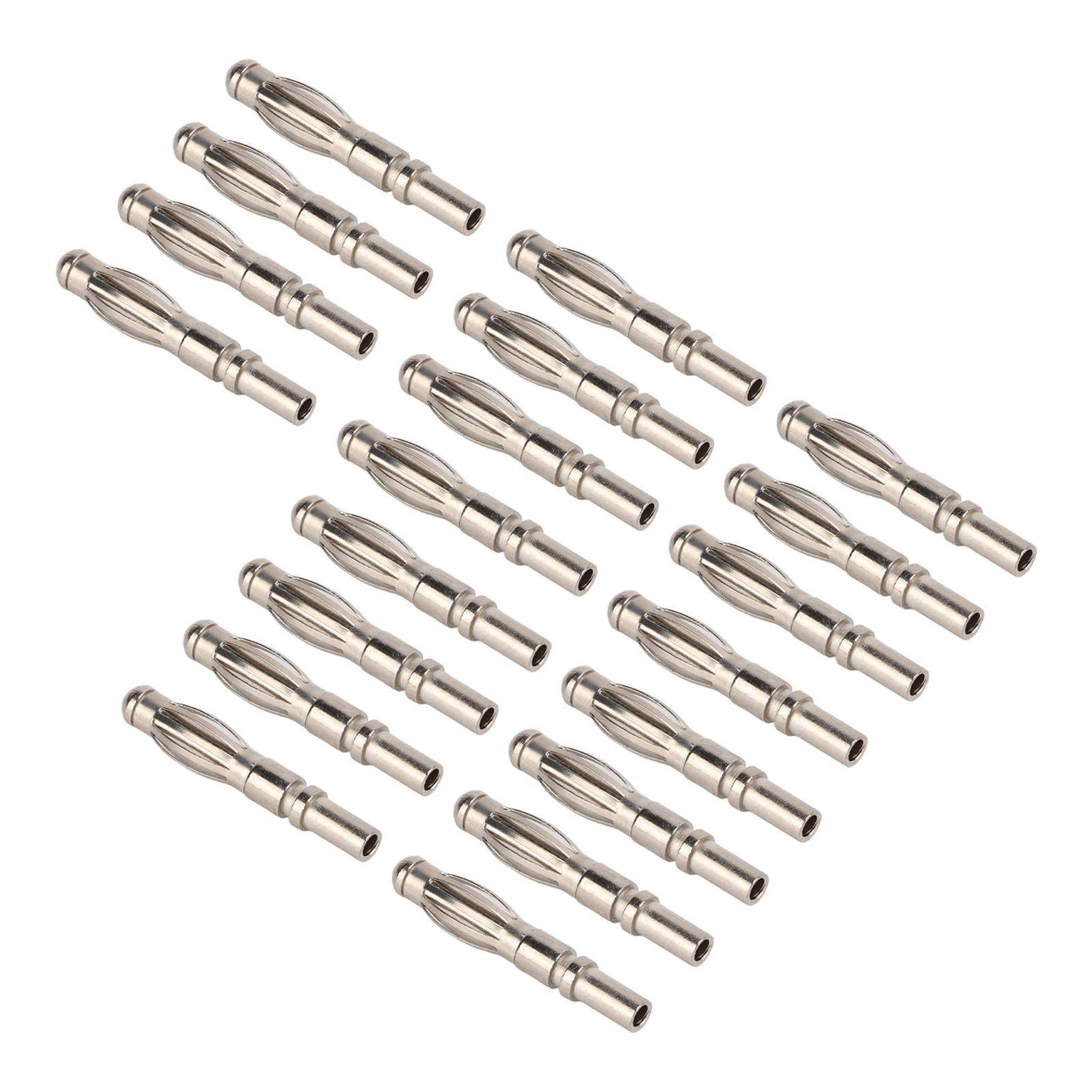 Packung Mit 20 Bananensteckern (männlich), 4 Mm (21,120), Kupfervernickelt, Für Elektronische Instrumente