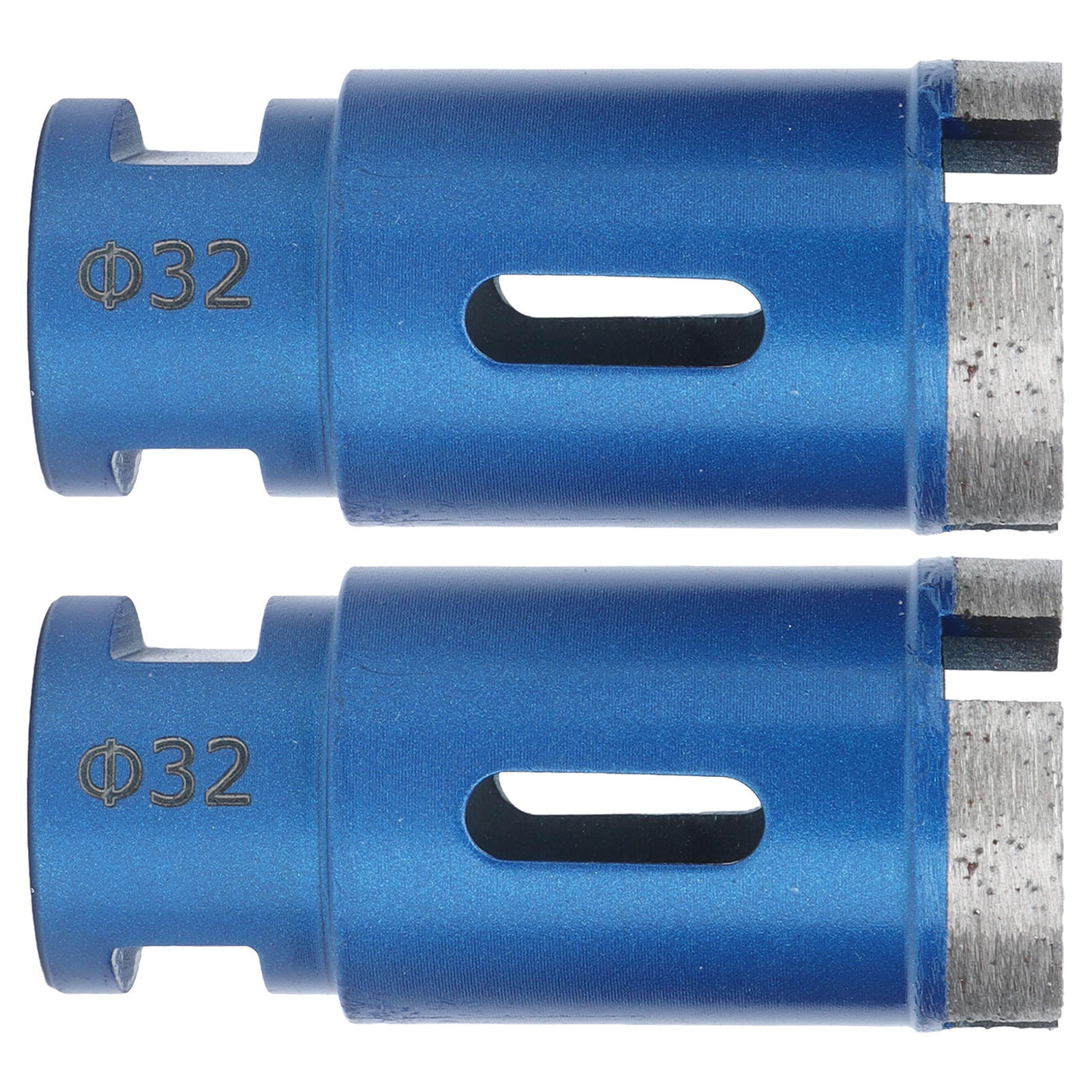 Set Mit 2 Robusten Und Scharfen 32-mm-marmorbohrern, Blaue Farbe, Zum Bohren Von Marmor, Granit, Fliesen, Keramik Und Beton.