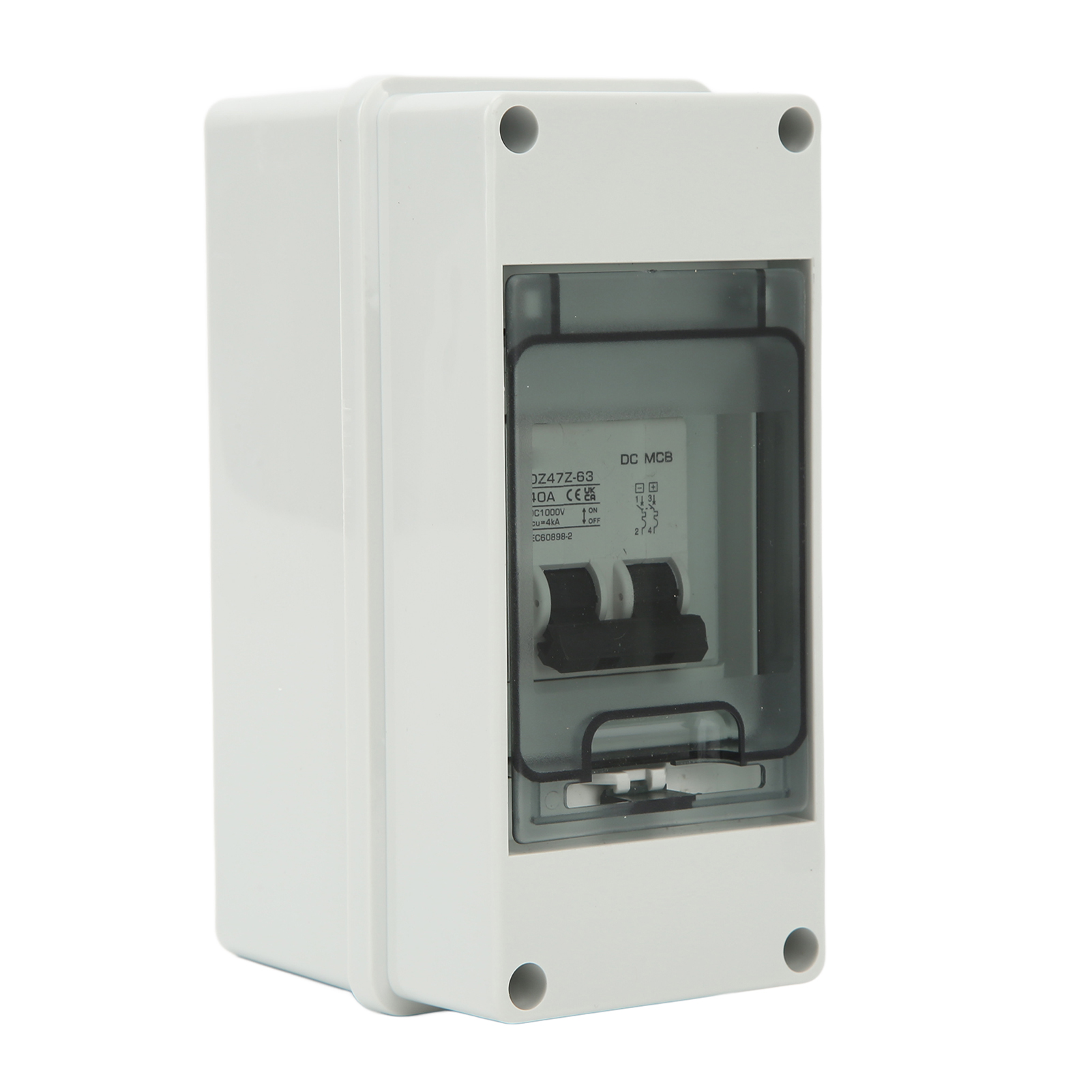 Miniatur-2-poliger Wasserdichter Ip65-leistungsschalter Für 1000v Dc 40a Photovoltaikanlagen