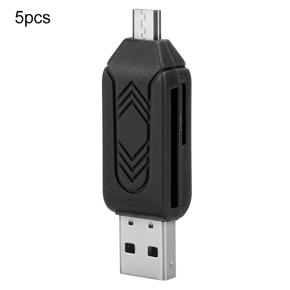 5er-pack Usb 2.0 Otg-kartenleser Für Mobiltelefone Und Computer, Kompatibel Mit Android Und Xiaomi (schwarz)