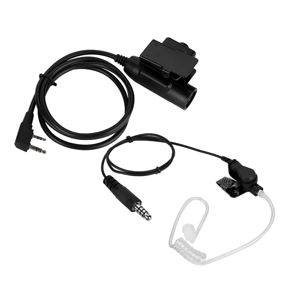 Head Air Duct In-ear-walkie-talkie Mit Akustikschlauch Und Ptt-taste