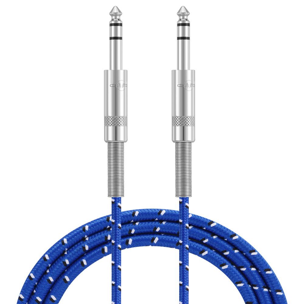 Stereo-gitarren-audiokabel, Stecker-stecker (männlich-männlich), 6,35-mm-klinkenstecker (gerade), 1 M